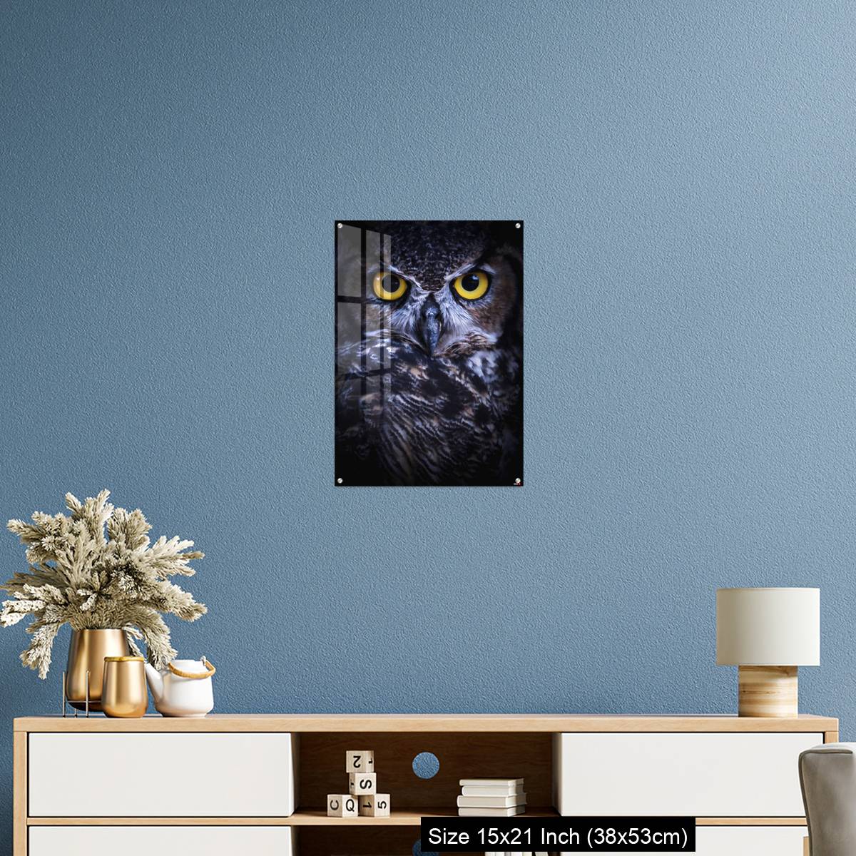 OMGs Acrylic Wall Decor – Intense Eye Contact from a Great-Horned Owl - Image 17