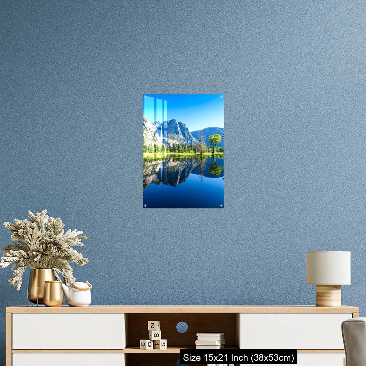 OMGs Acrylic Wall Decor – Reflection in Merced River of Yosemite waterfalls and beautiful mountain California, USA - Image 17