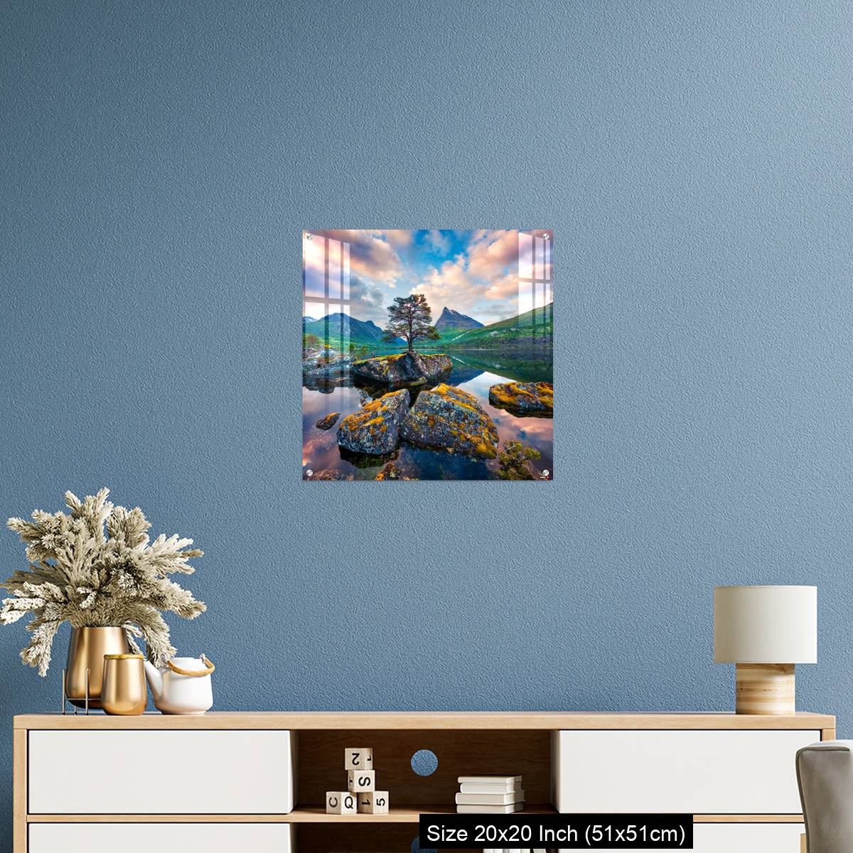 OMGs Acrylic Wall Decor – Fantastic summer sunrise on the Innerdalsvatna lake - Image 17