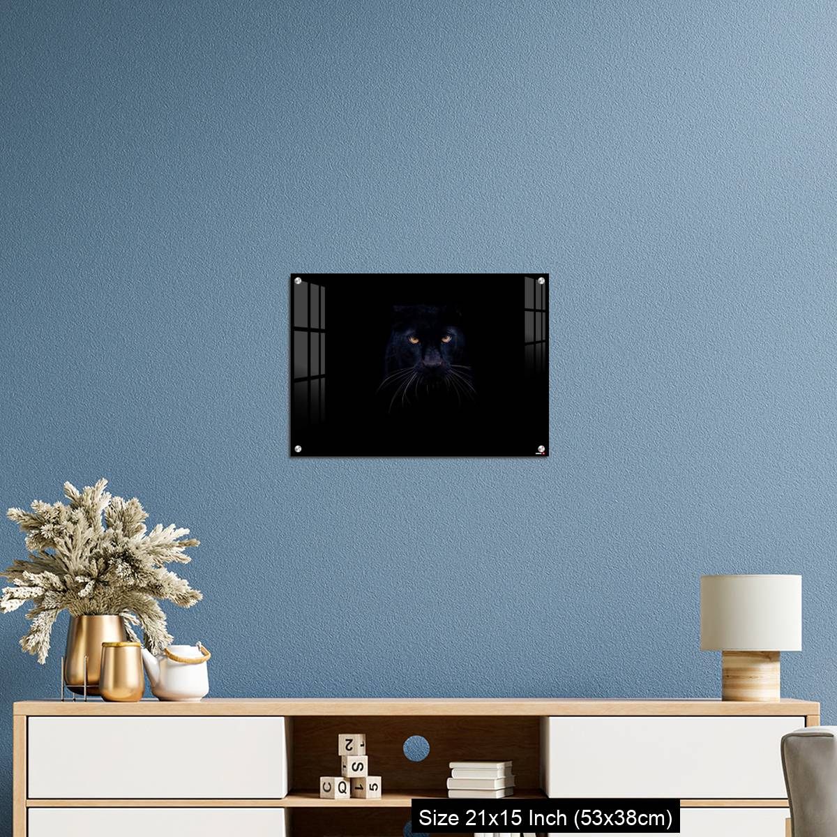 OMGs Acrylic Wall Decor – A black panther with a black background - Image 17
