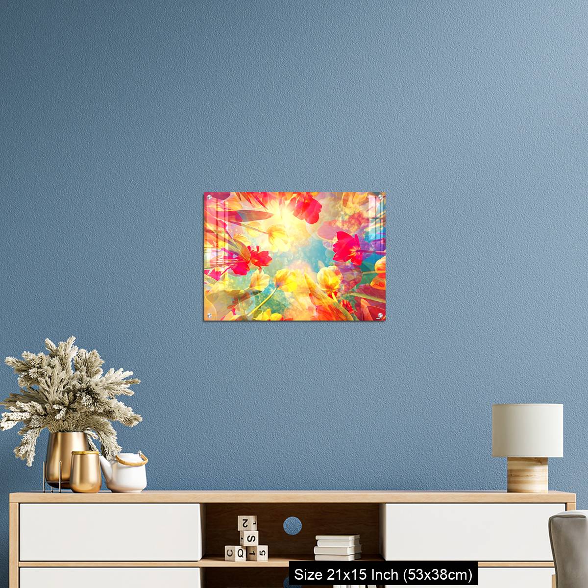 OMGs Acrylic Wall Decor – Abstract colored background with beautiful flowers, tulips and soft hues - Image 17