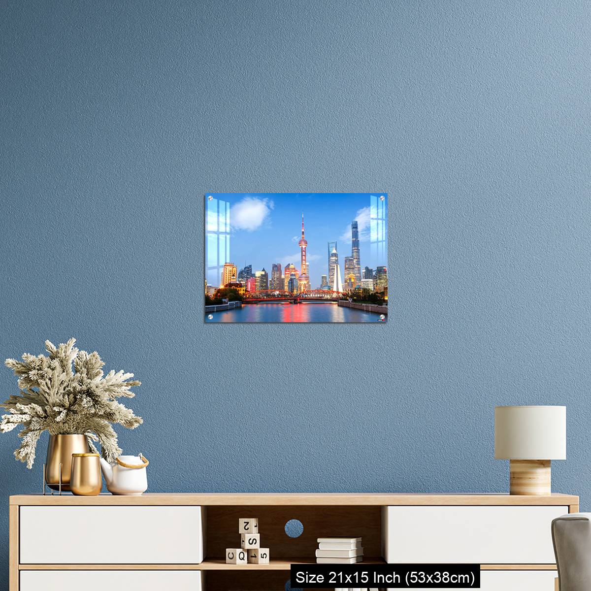 OMGs Acrylic Wall Decor – Beautiful modern city at night in Shanghai, China - Image 17