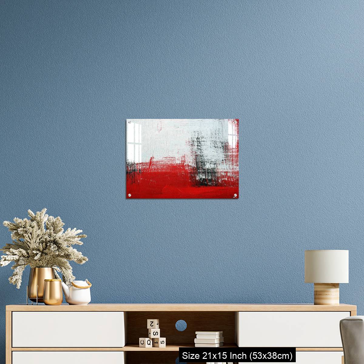 OMGs Acrylic Wall Decor – Black, white, red acrylic paint on metal surface. - Image 17