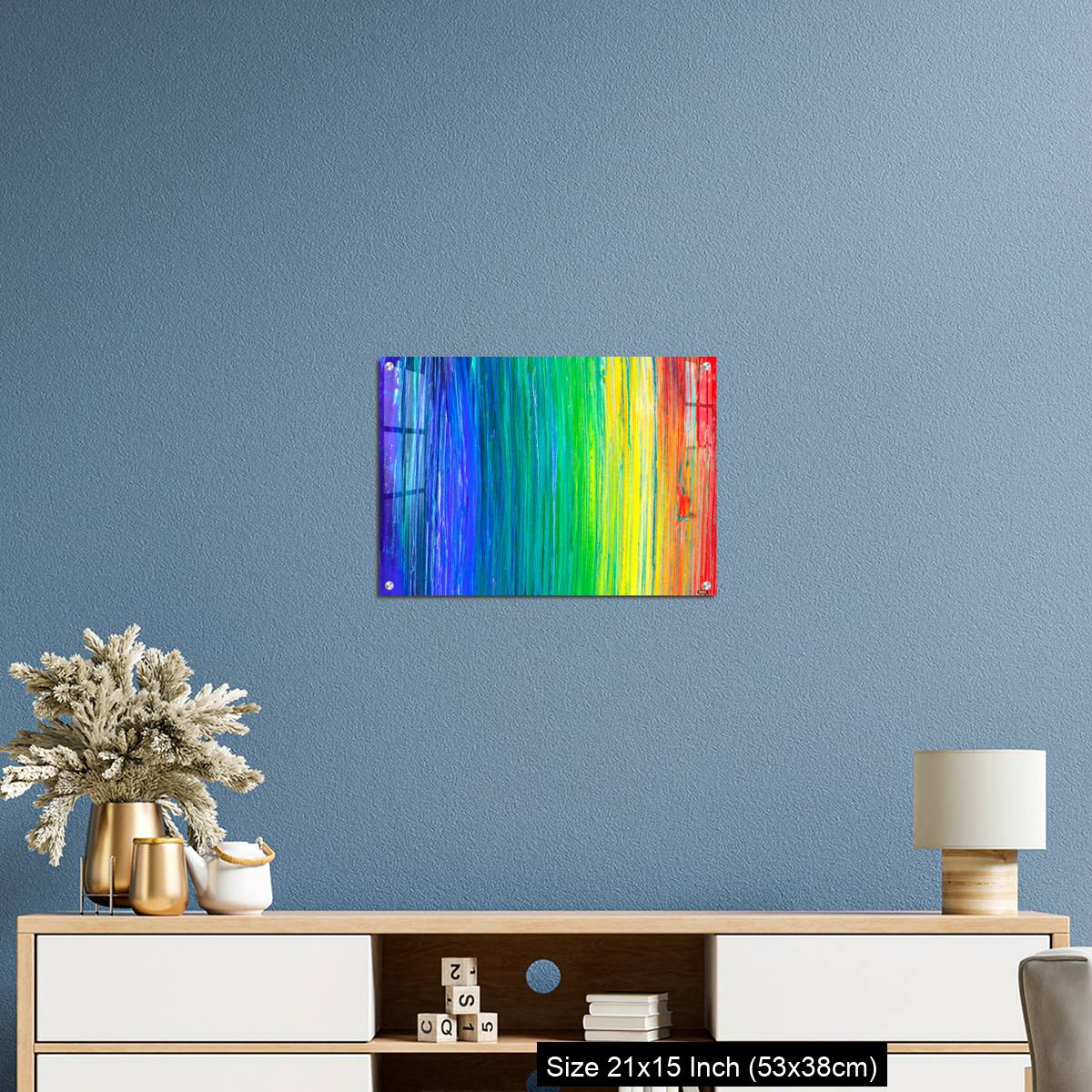 OMGs Acrylic Wall Decor – Brush stroke in rainbow colors colorful background. Symbol of childhood or equality - Image 17