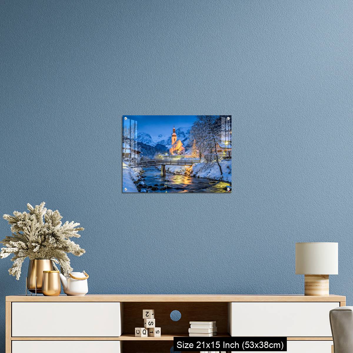 OMGs Acrylic Wall Decor – Church of Ramsau in winter twilight, Bavaria, Germany - Image 17