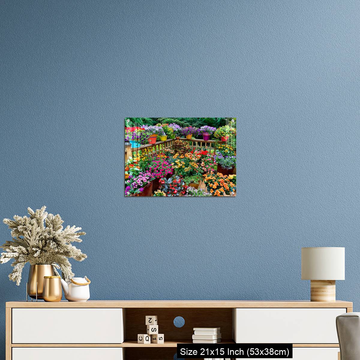 OMGs Acrylic Wall Decor – Colorful flowers and pots on deck - Image 17