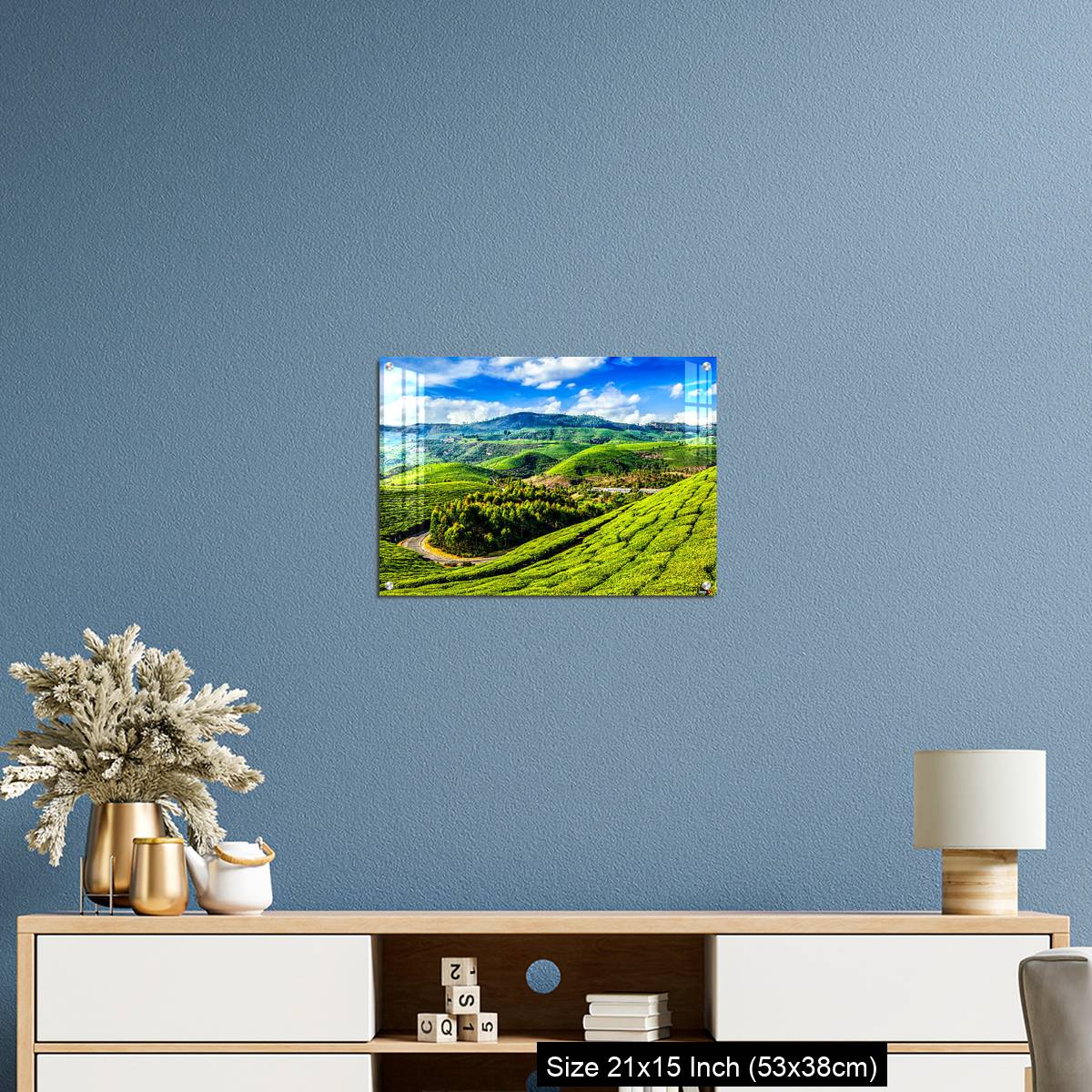 OMGs Acrylic Wall Decor – Green tea plantations in Munnar, Kerala, India - Image 17