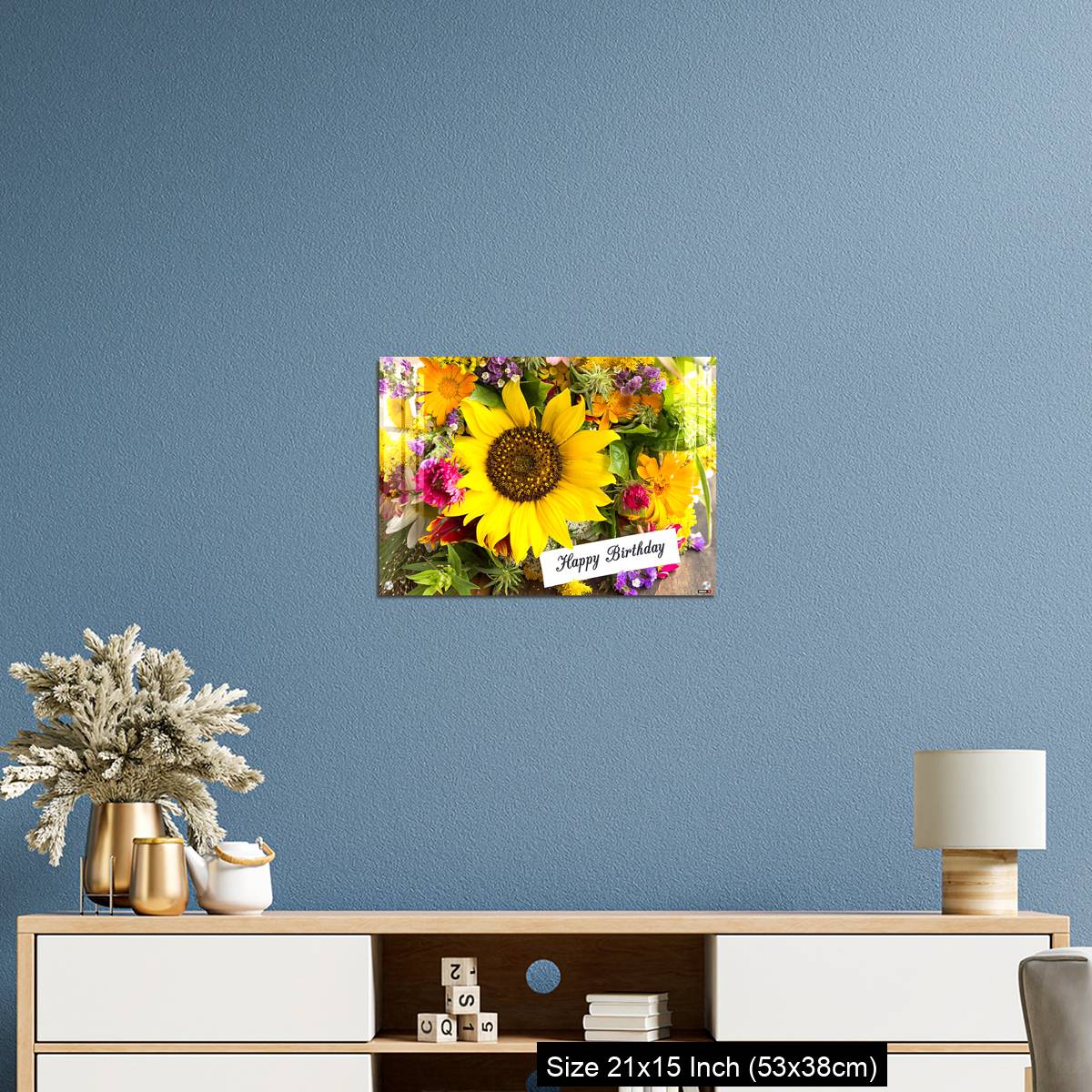 OMGs Acrylic Wall Decor – Happy Birthday Card with Bouquet of Summer Flowers - Image 17