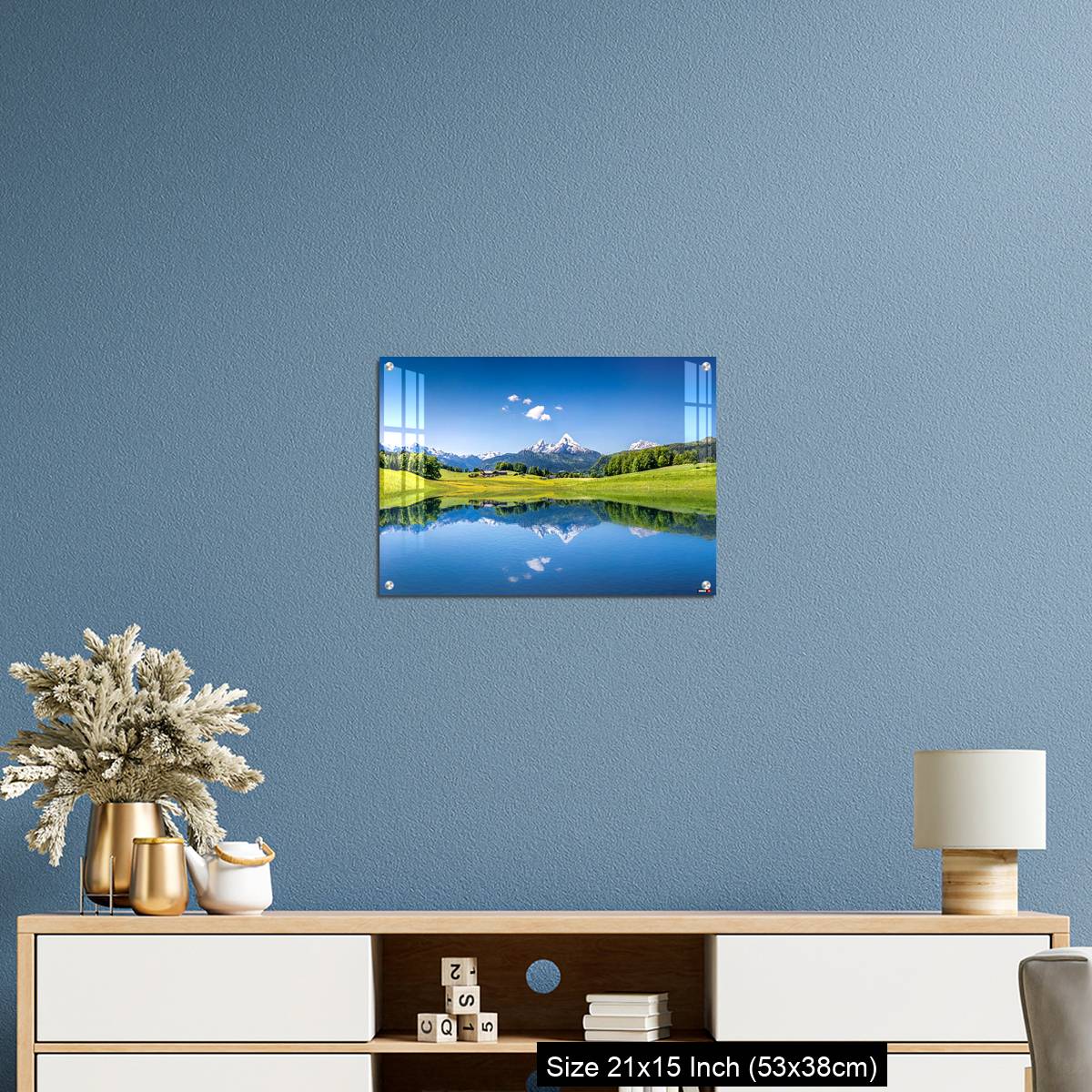 OMGs Acrylic Wall Decor – Idyllic summer landscape with mountain lake in the Alps - Image 17