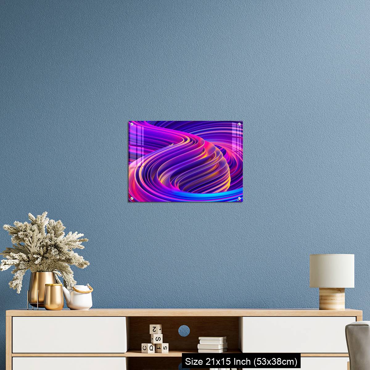 OMGs Acrylic Wall Decor – Liquid shapes abstract holographic 3D wavy background - Image 17