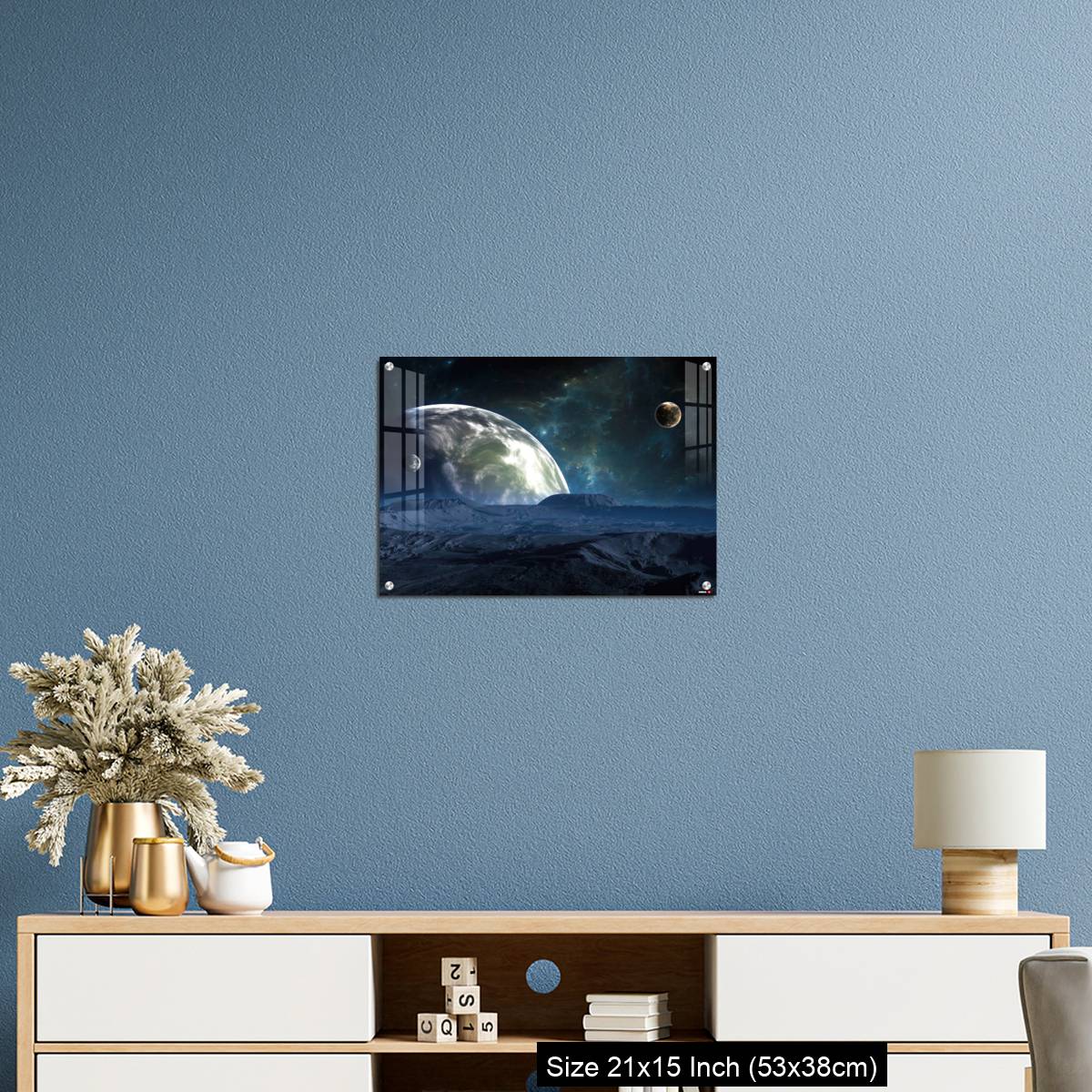 OMGs Acrylic Wall Decor – New Exoplanet or Extrasolar planet with atmosphere and moon - Image 17