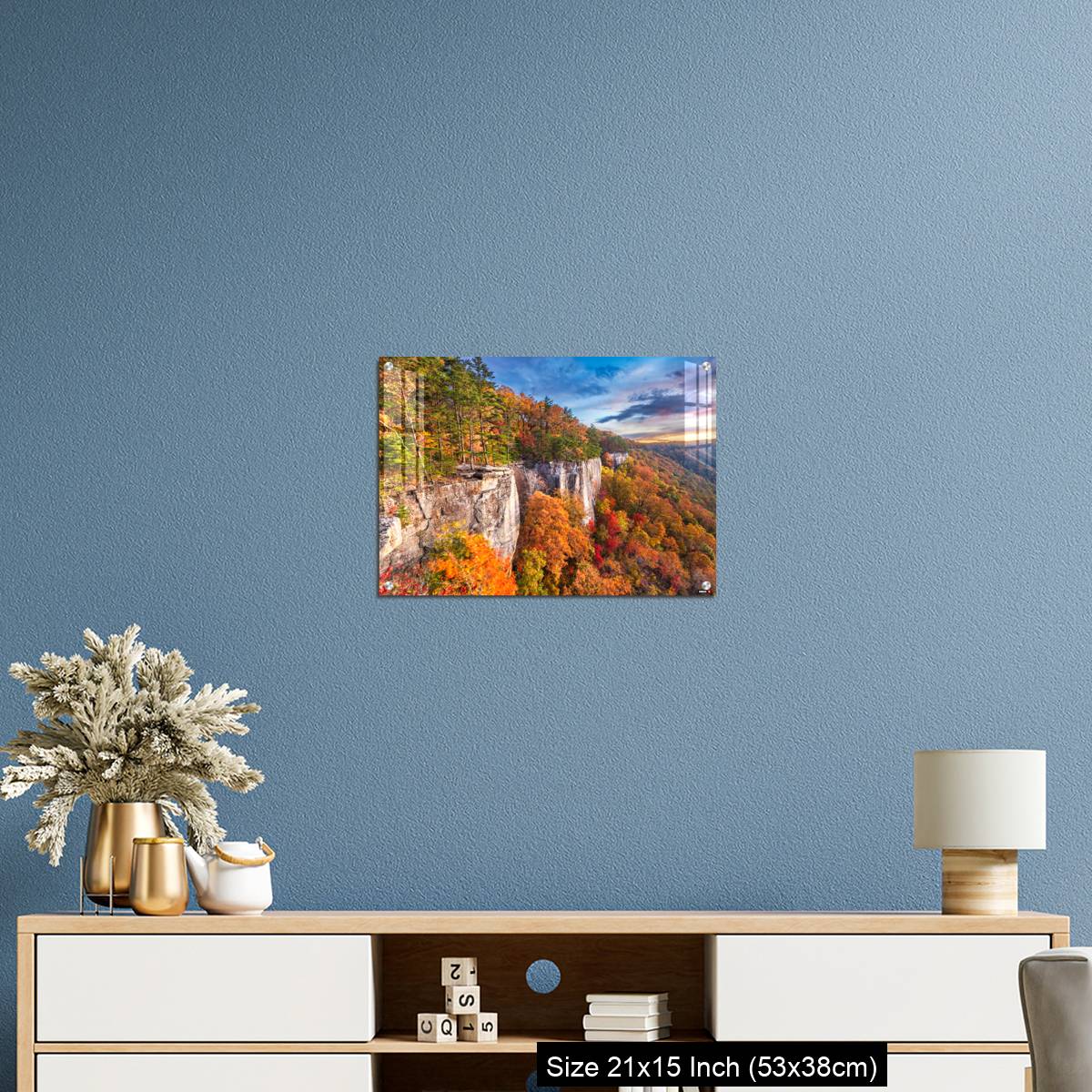 OMGs Acrylic Wall Decor – New River Gorge, West Virgnia, USA autumn morning - Image 17