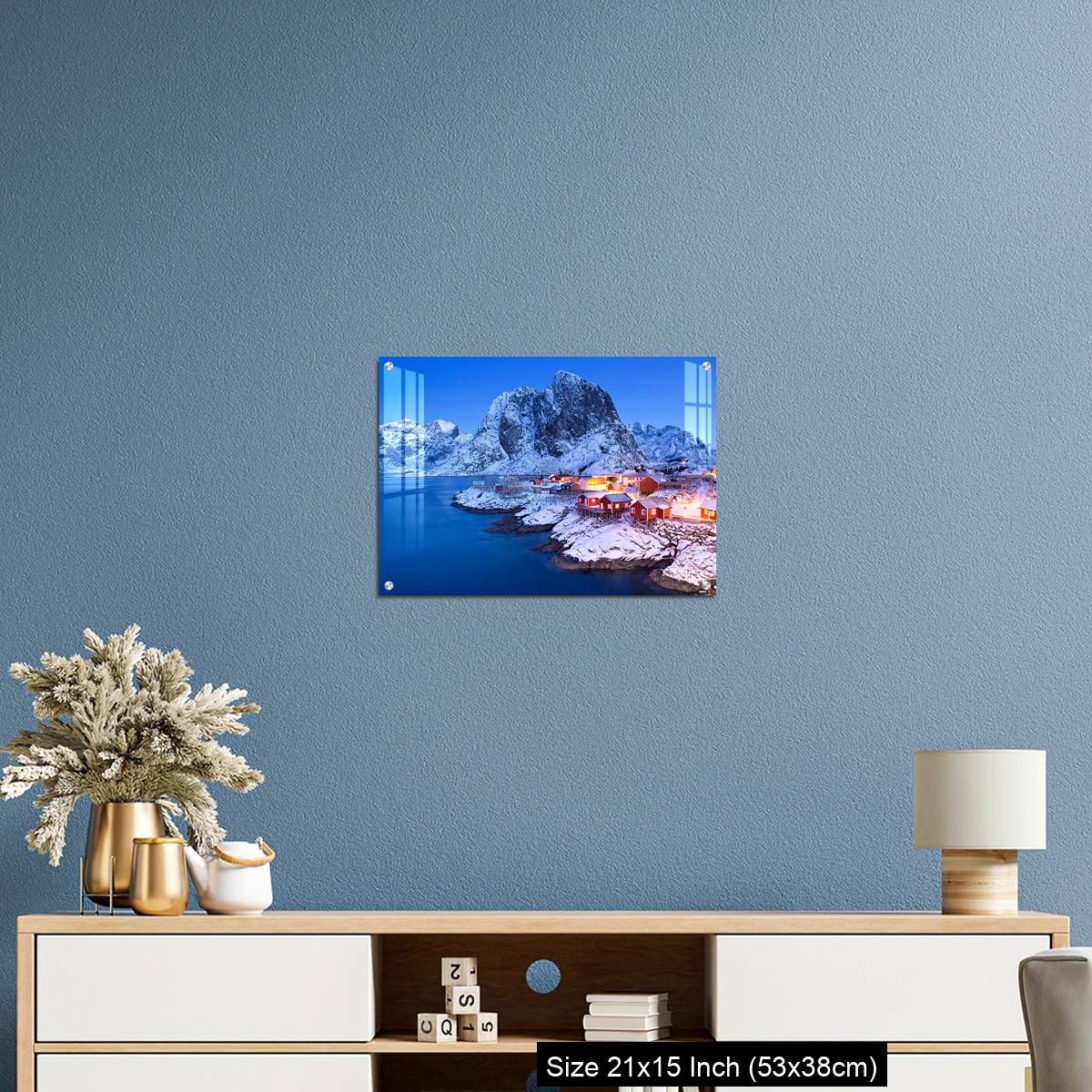 OMGs Acrylic Wall Decor – Norwegian fisherman's cabins on the Lofoten at dawn in winter - Image 17