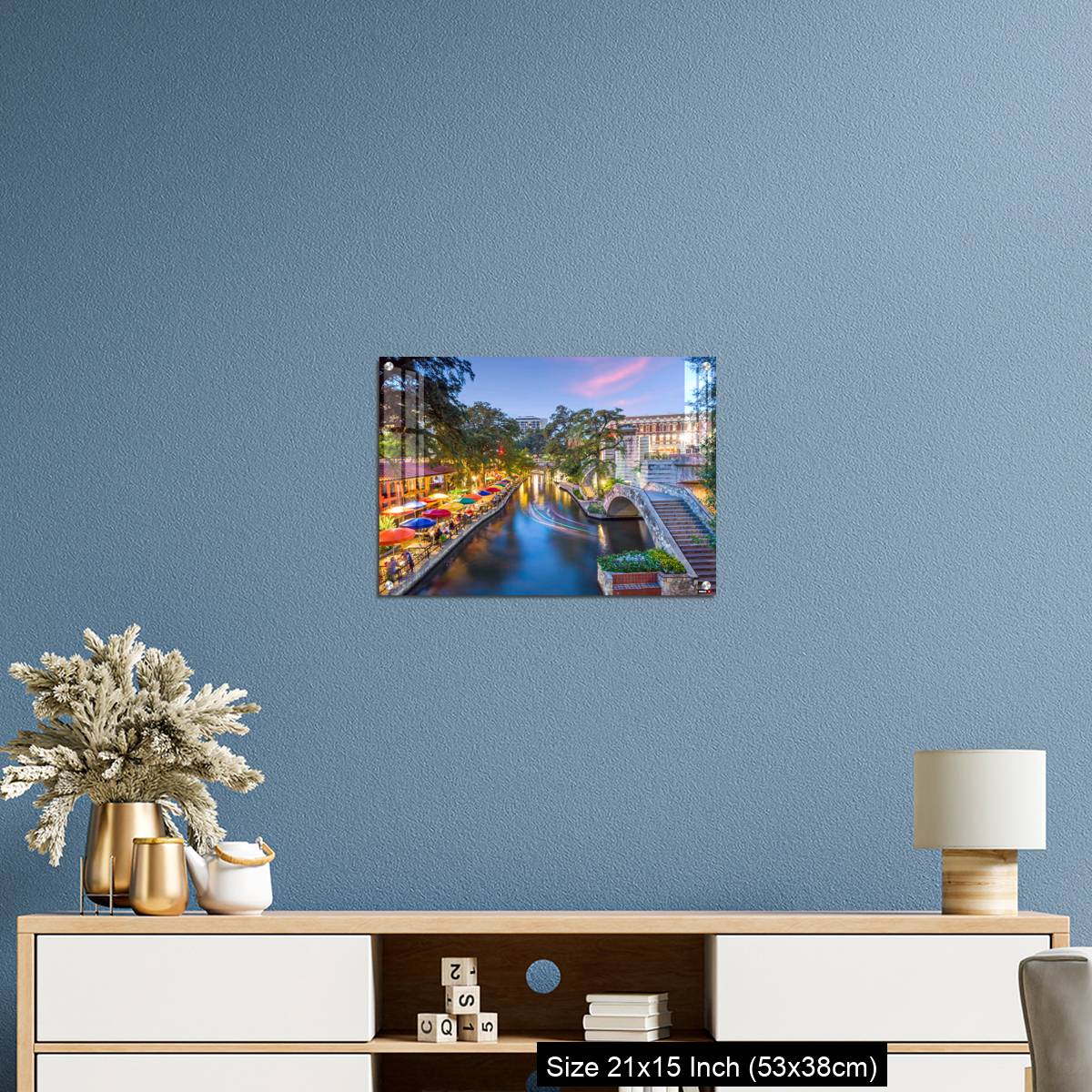 OMGs Acrylic Wall Decor – River walk in San Antonio city, Texas USA - Image 17