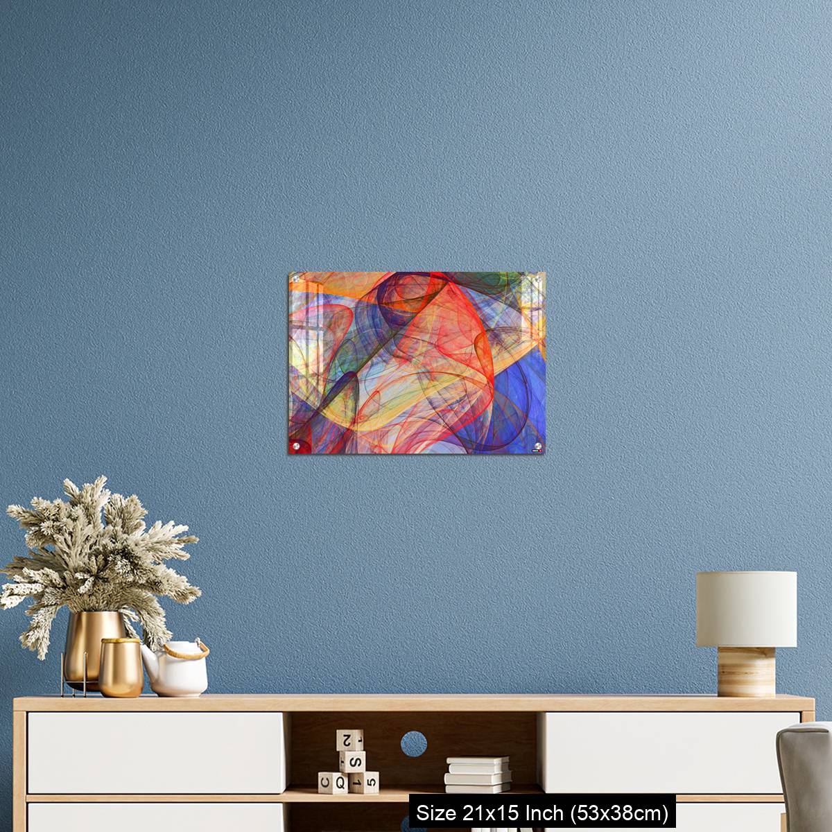 OMGs Acrylic Wall Decor – abstract painting background of colorful fluttering veils - Image 17