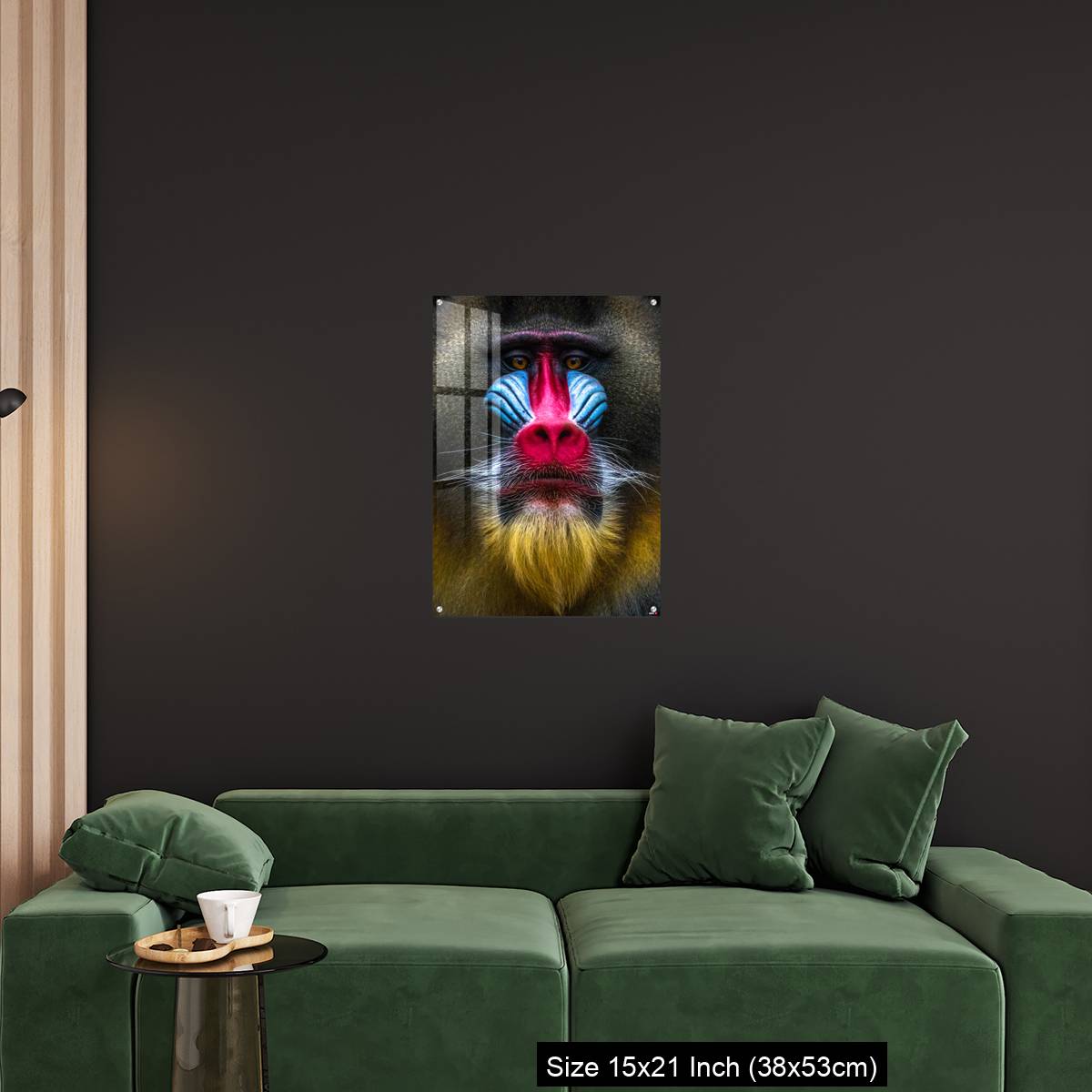 OMGs Acrylic Wall Decor – Full colors rainbow of mandrill monkey face - Image 18