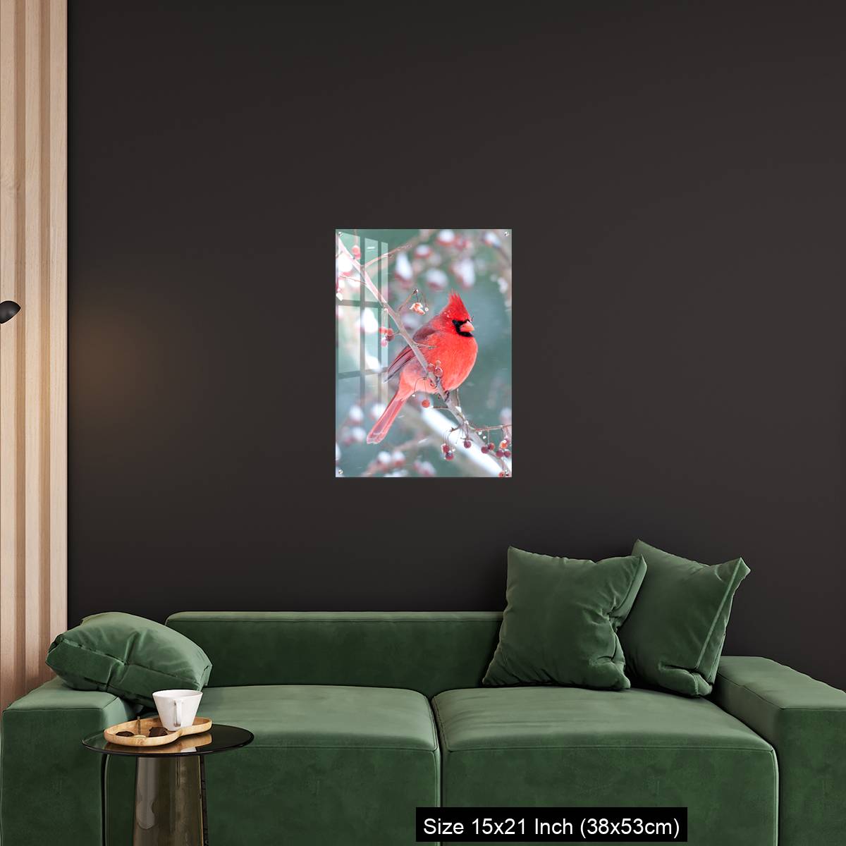 OMGs Acrylic Wall Decor – Northern Cardinal and light snow in winter - Image 18