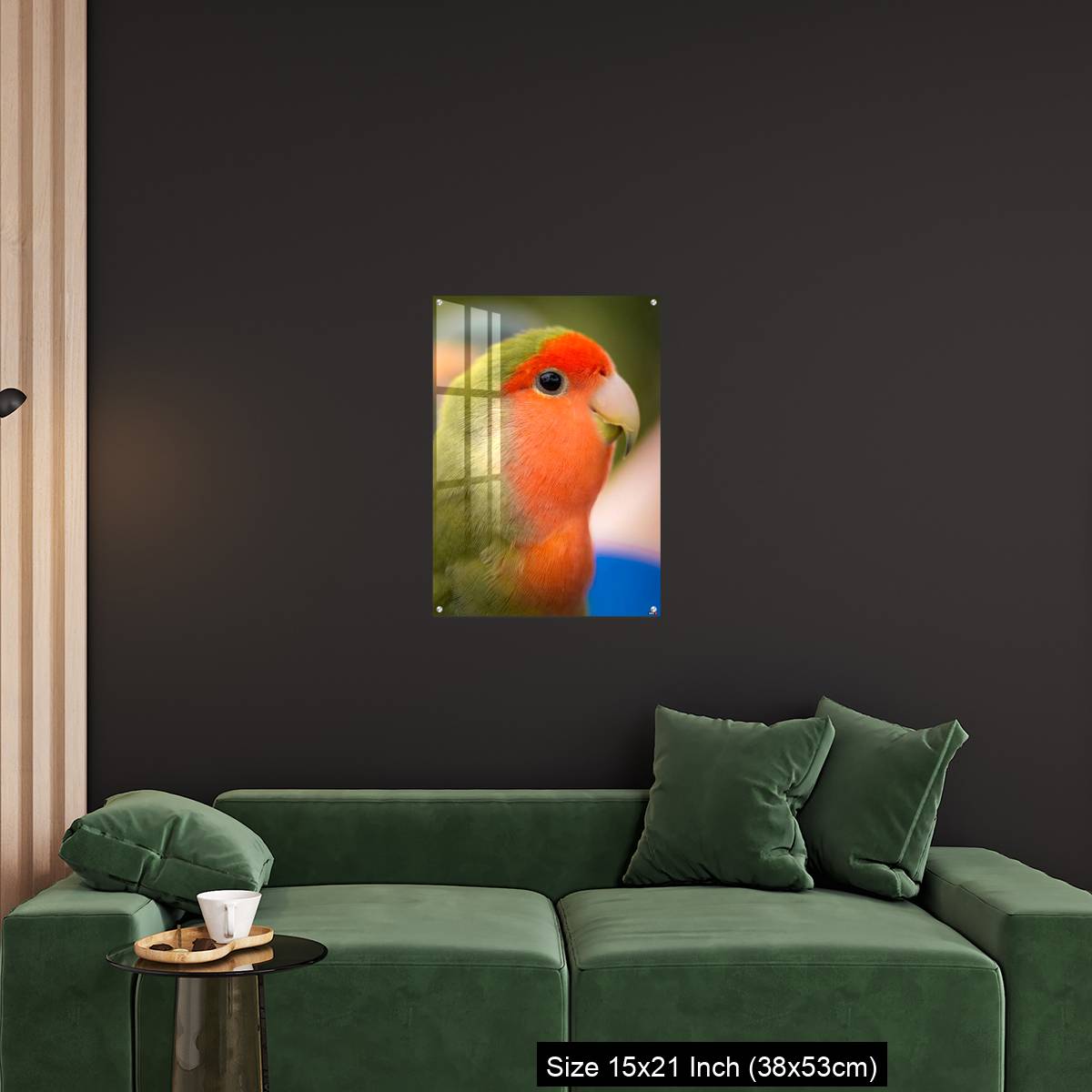 OMGs Acrylic Wall Decor – Vibrant rosy-faced lovebird - Image 18