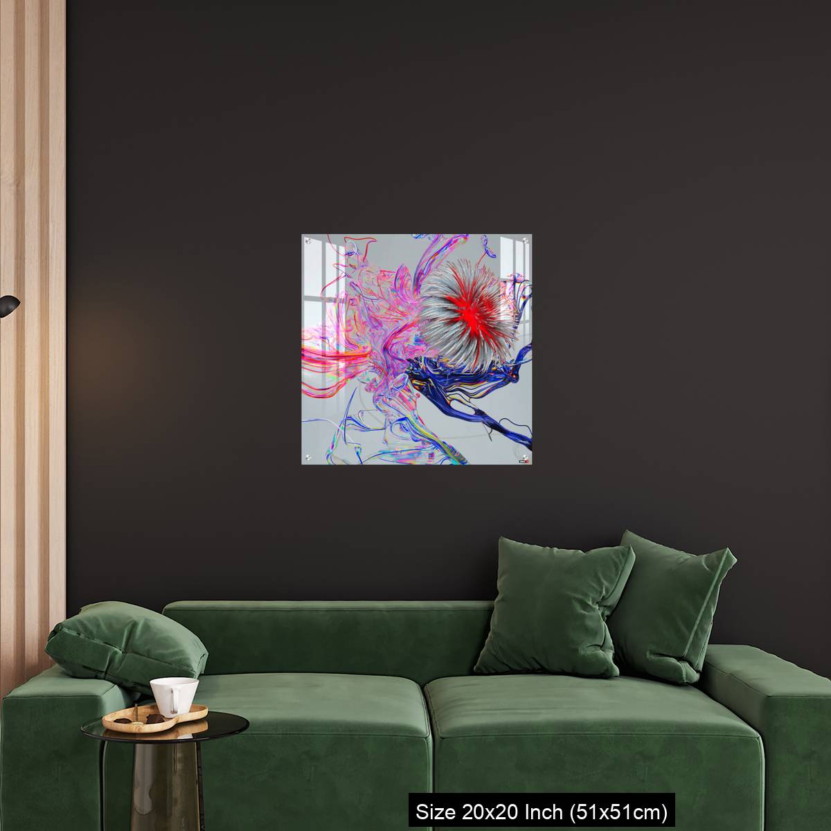 OMGs Acrylic Wall Decor – Flower abstract 3D color wired glass  background - Image 18