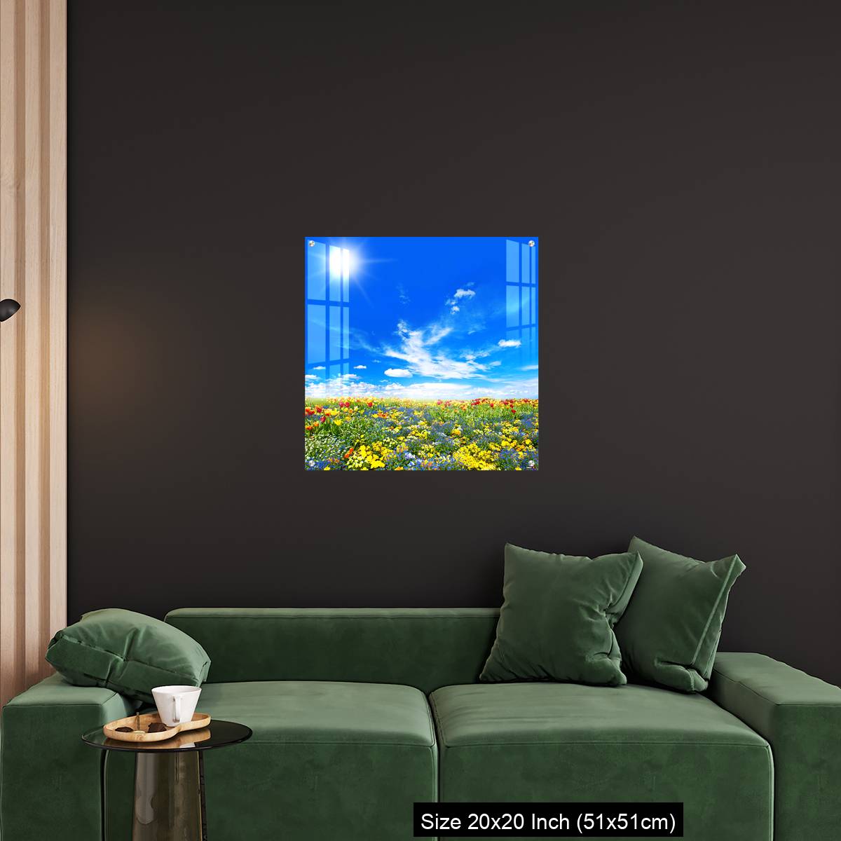 OMGs Acrylic Wall Decor – Meadow with colorful spring flowers. Tulips - Image 18