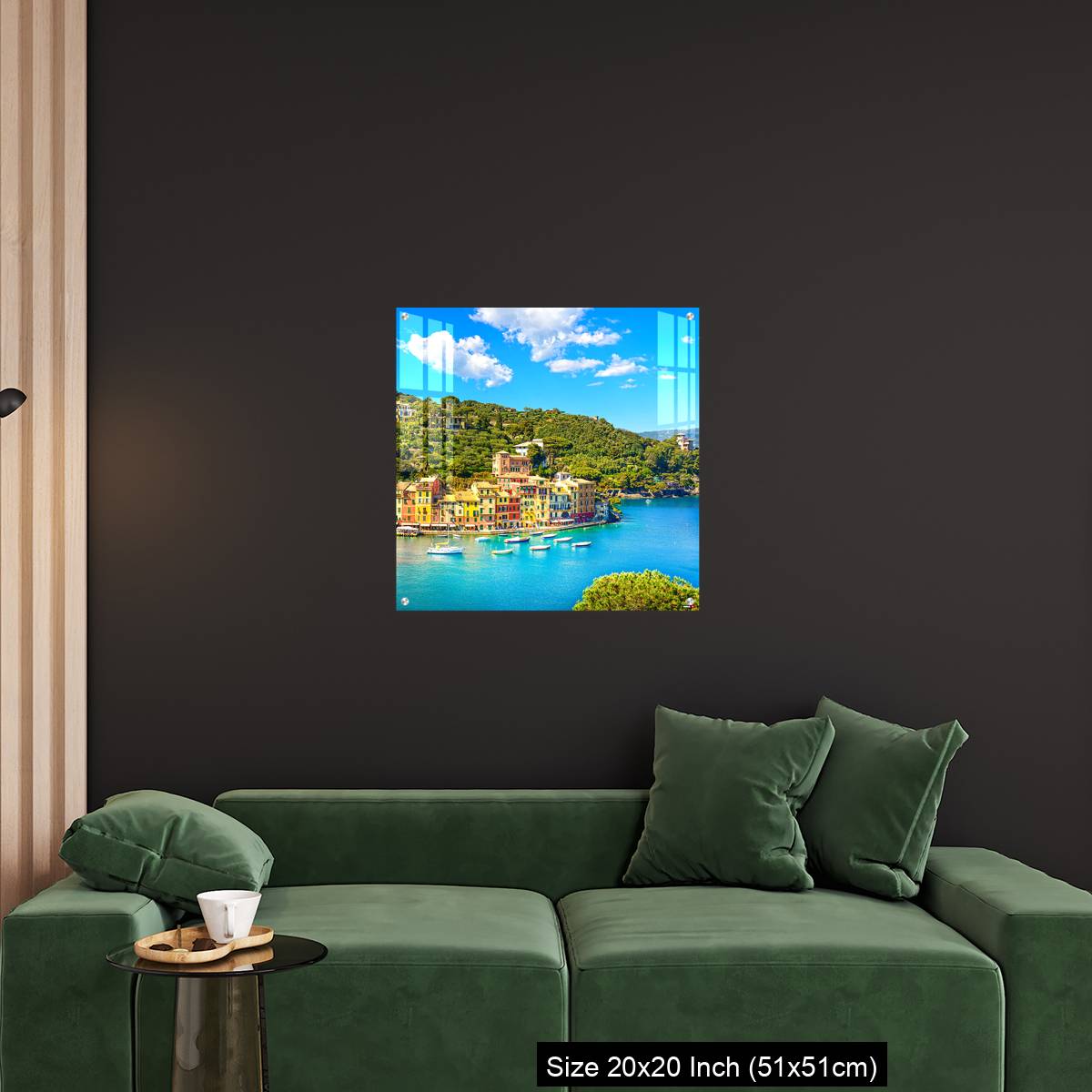 OMGs Acrylic Wall Decor – Portofino luxury village landmark, panoramic aerial view. - Image 18