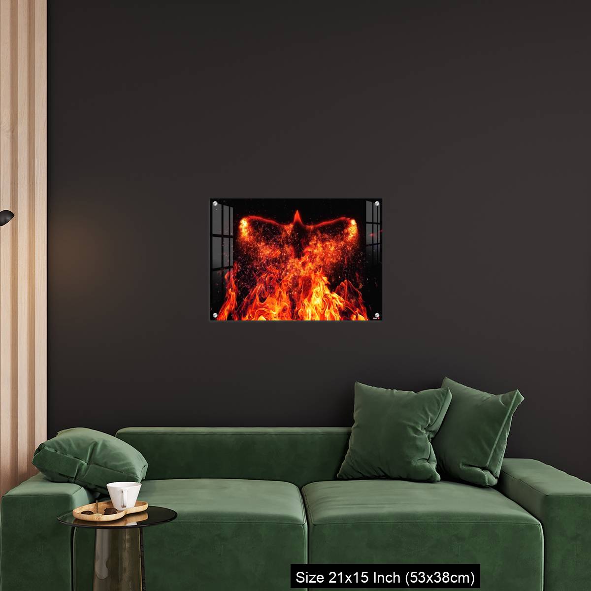 OMGs Acrylic Wall Decor – A firebird flapping its wings in the dark - Image 18