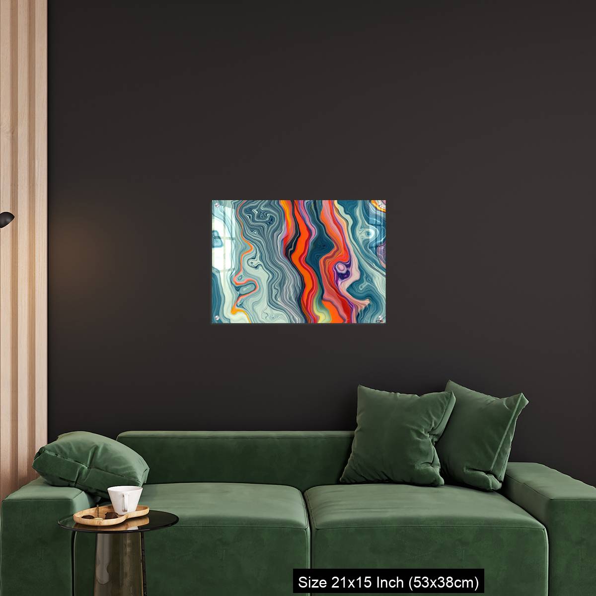 OMGs Acrylic Wall Decor – Abstract Marble Waves Acrylic Background. Gray Orange Marbling Texture. Agate Ripple Pattern. - Image 18