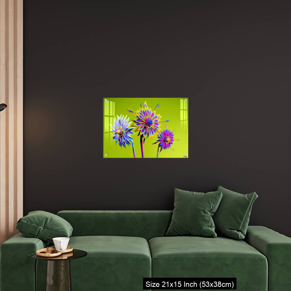 OMGs Acrylic Wall Decor – Artificial Multicolor CGI Abstract flowers_stock photo - Image 18