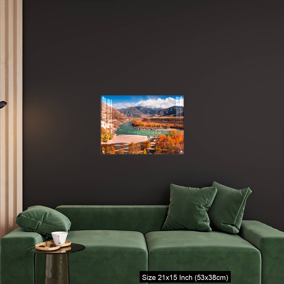 OMGs Acrylic Wall Decor – Autumn landscape of Katun river and mountains with yellow trees in Altai, Siberia, Russia. - Image 18