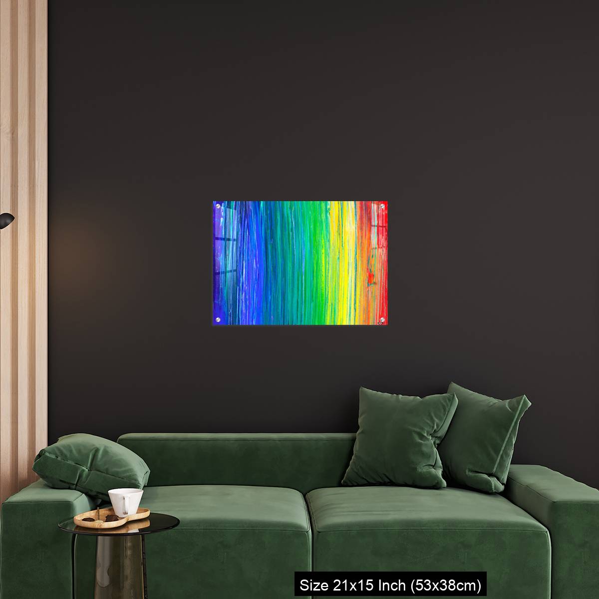 OMGs Acrylic Wall Decor – Brush stroke in rainbow colors colorful background. Symbol of childhood or equality - Image 18