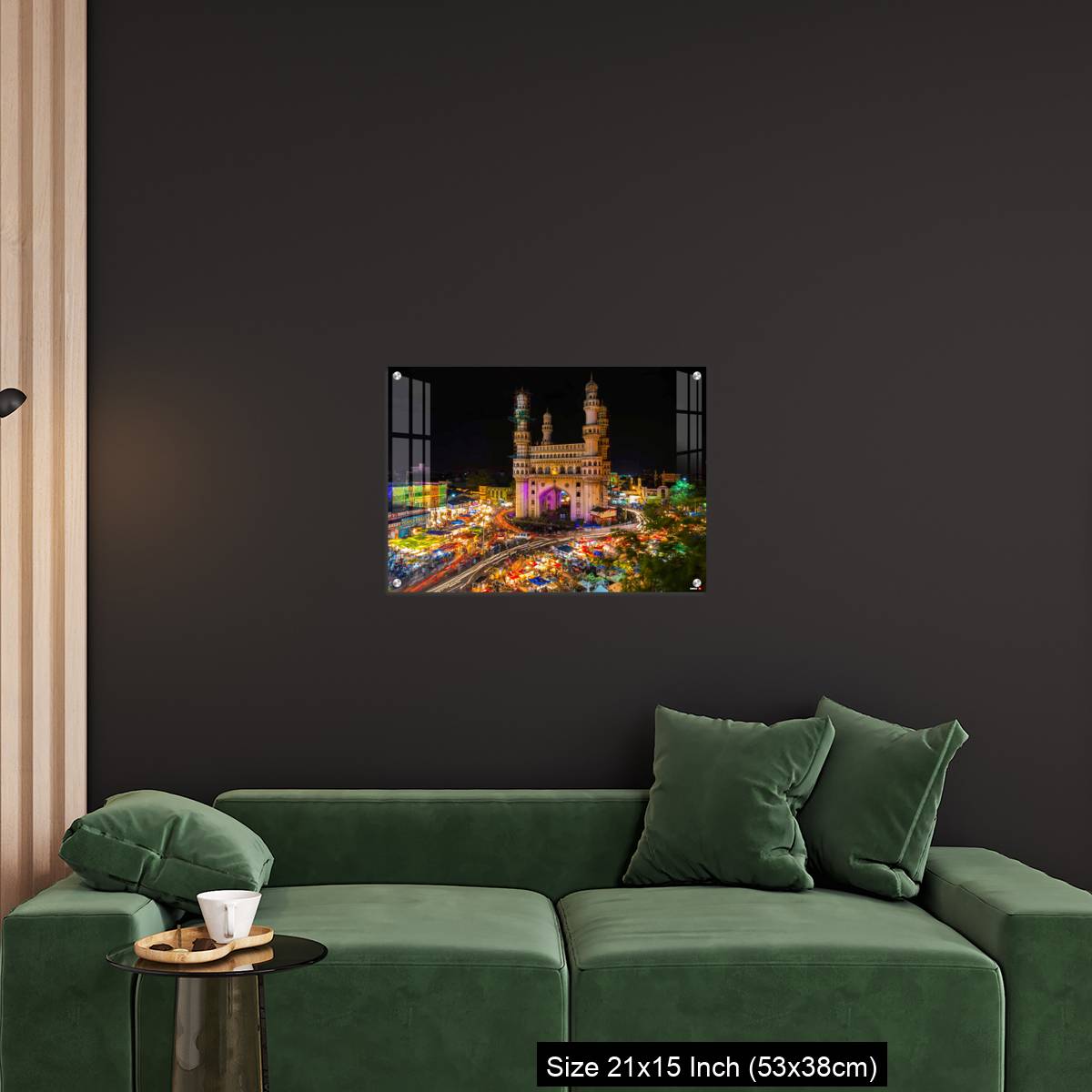 OMGs Acrylic Wall Decor – High Wide Angle View of Charminar in the Night - Image 18
