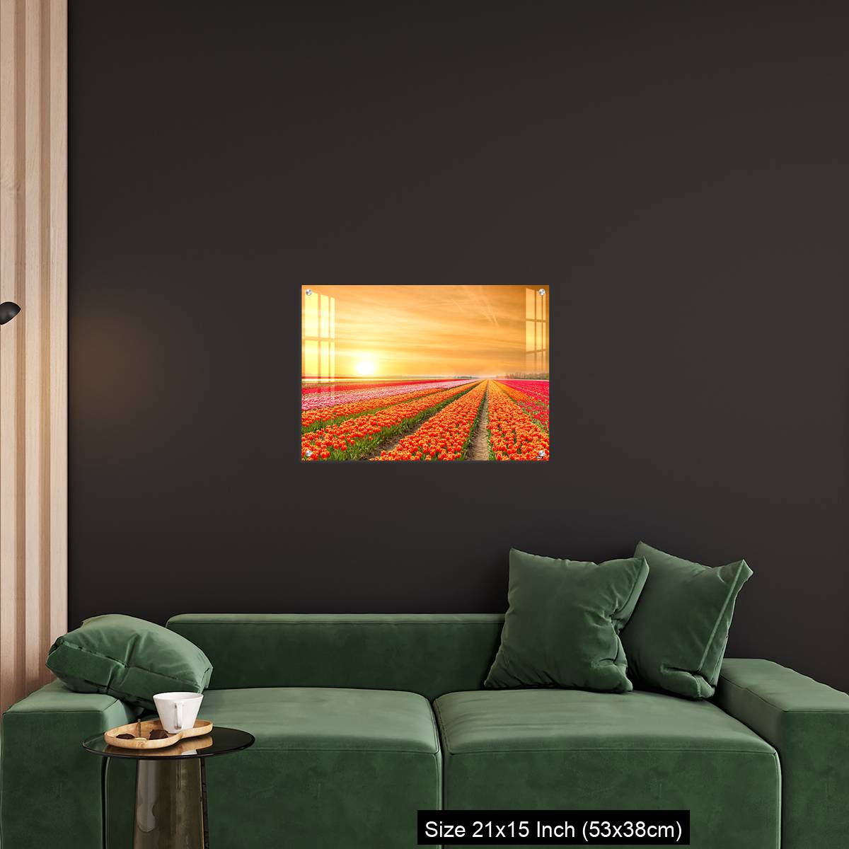 OMGs Acrylic Wall Decor – Landscape of Netherlands tulips with sunlight in Netherlands. - Image 18