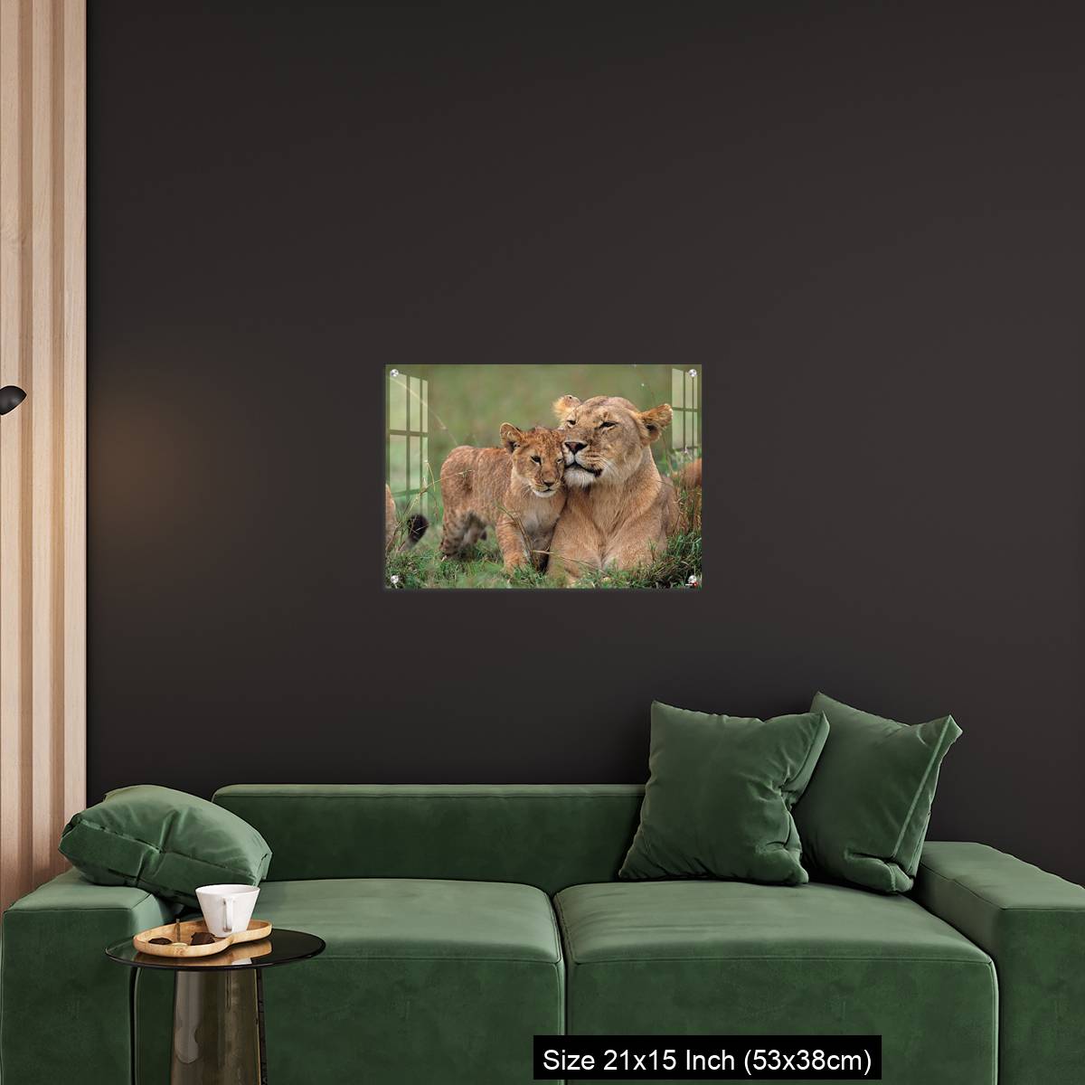 OMGs Acrylic Wall Decor – Lioness (Panthera leo) with cubs lying on grass, Kenya - Image 18