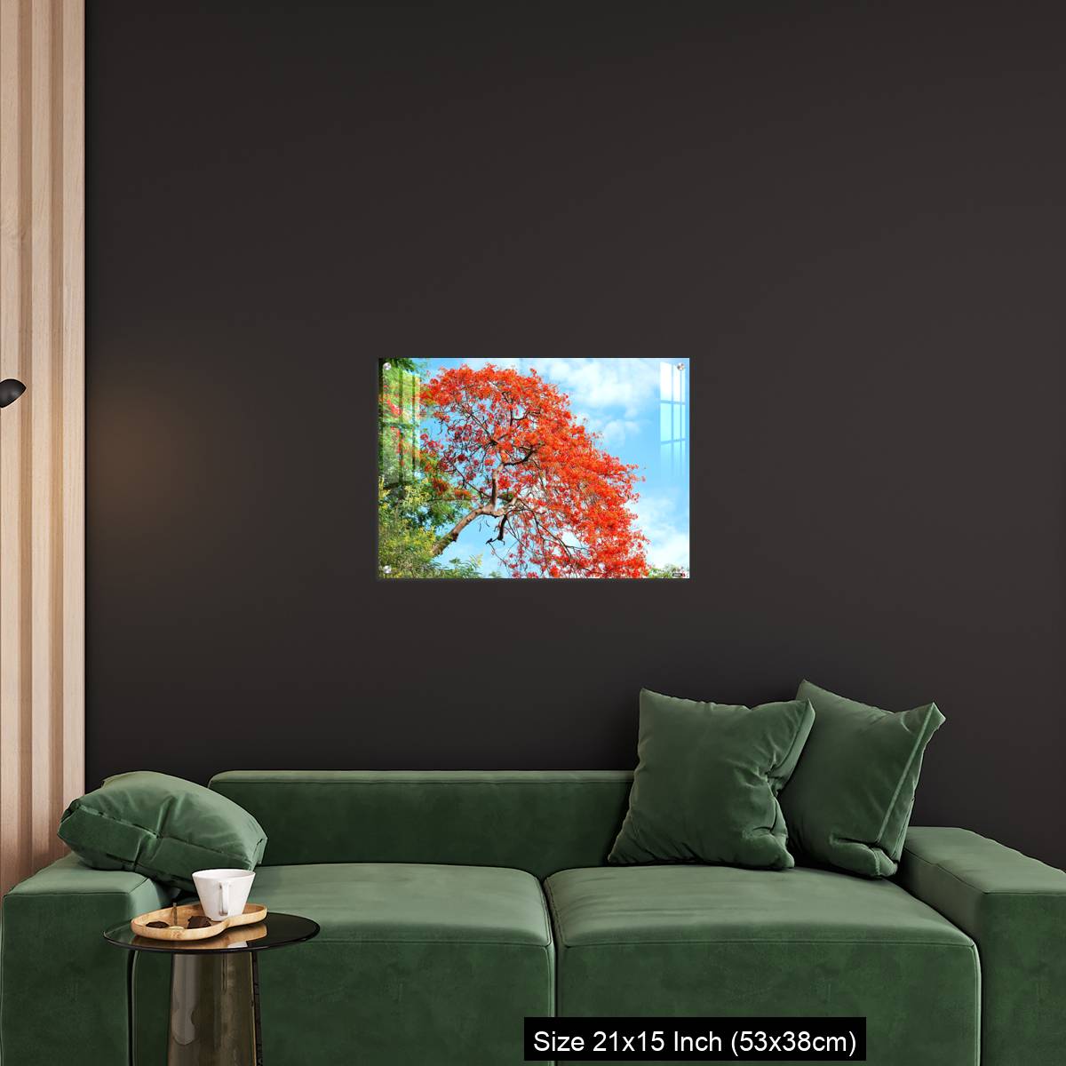 OMGs Acrylic Wall Decor – Gul Mohar tree in full bloom against a bright blue tropical sky in Mumbai, India. - Image 18
