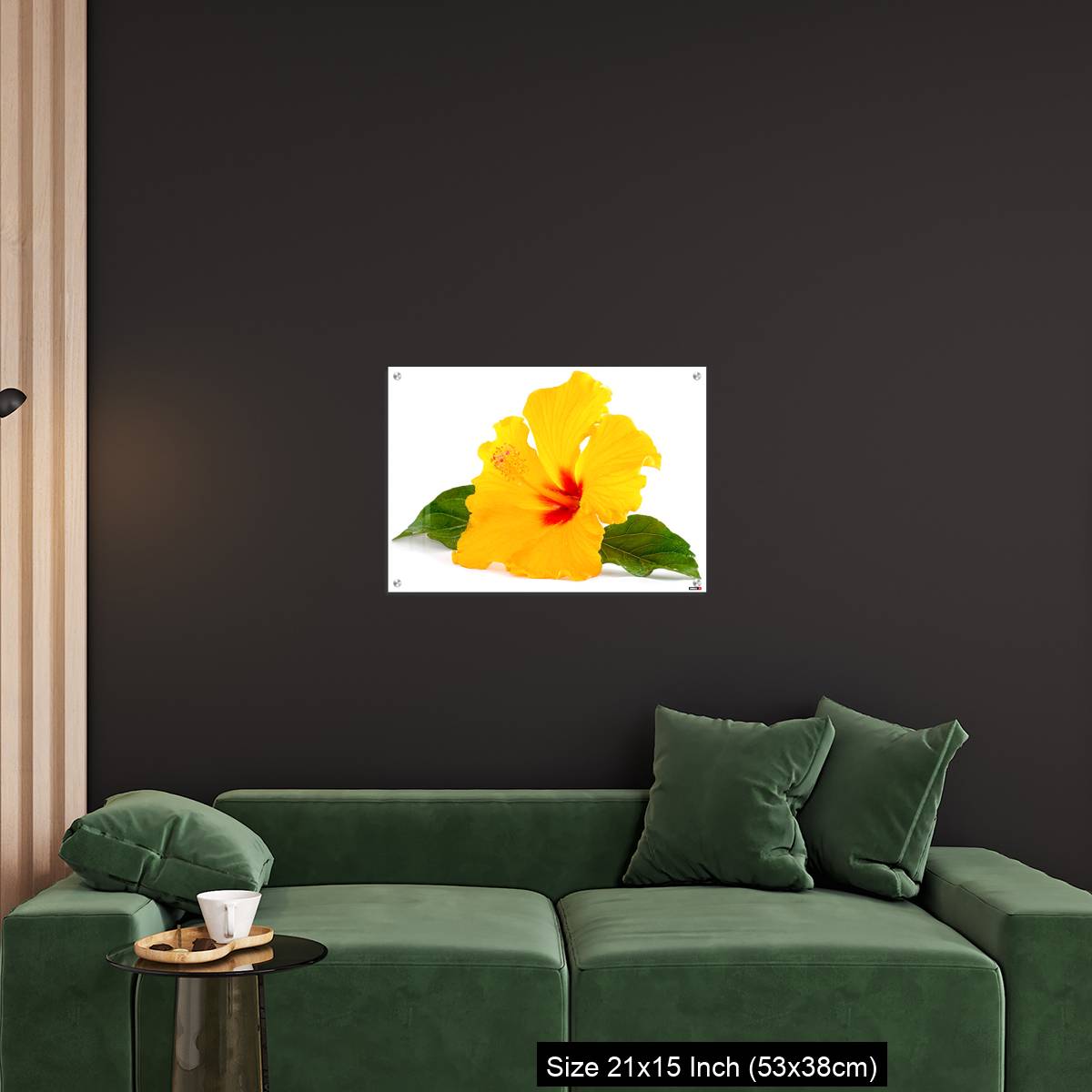 OMGs Acrylic Wall Decor – Tropical Yellow Hibiscus Flower isolated on white - Image 18