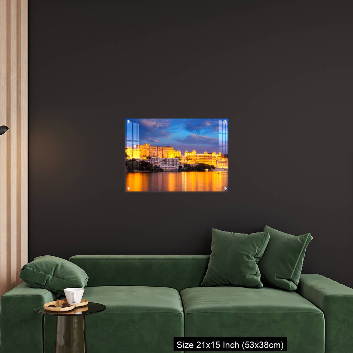 OMGs Acrylic Wall Decor – Udaipur City Palace in the evening view. Udaipur, India - Image 18