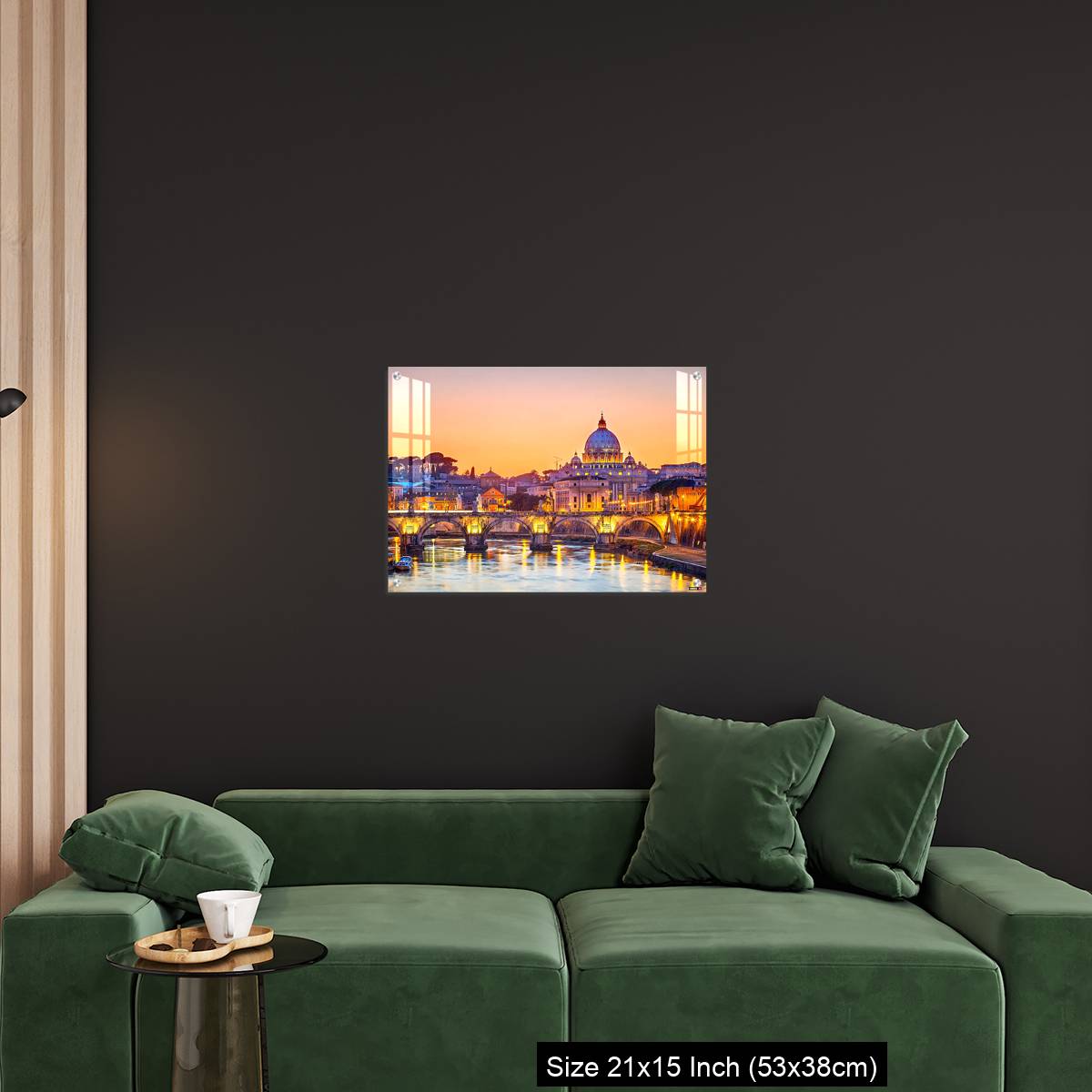 OMGs Acrylic Wall Decor – View on Tiber and St. Peter's cathedral at night, Rome - Image 18