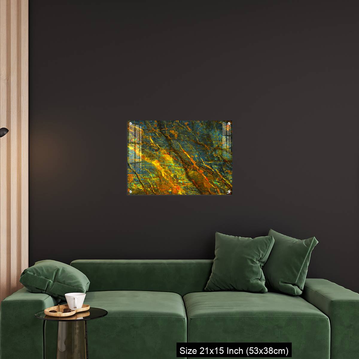 OMGs Acrylic Wall Decor – Yellow orange blue abstract grunge background - Image 18