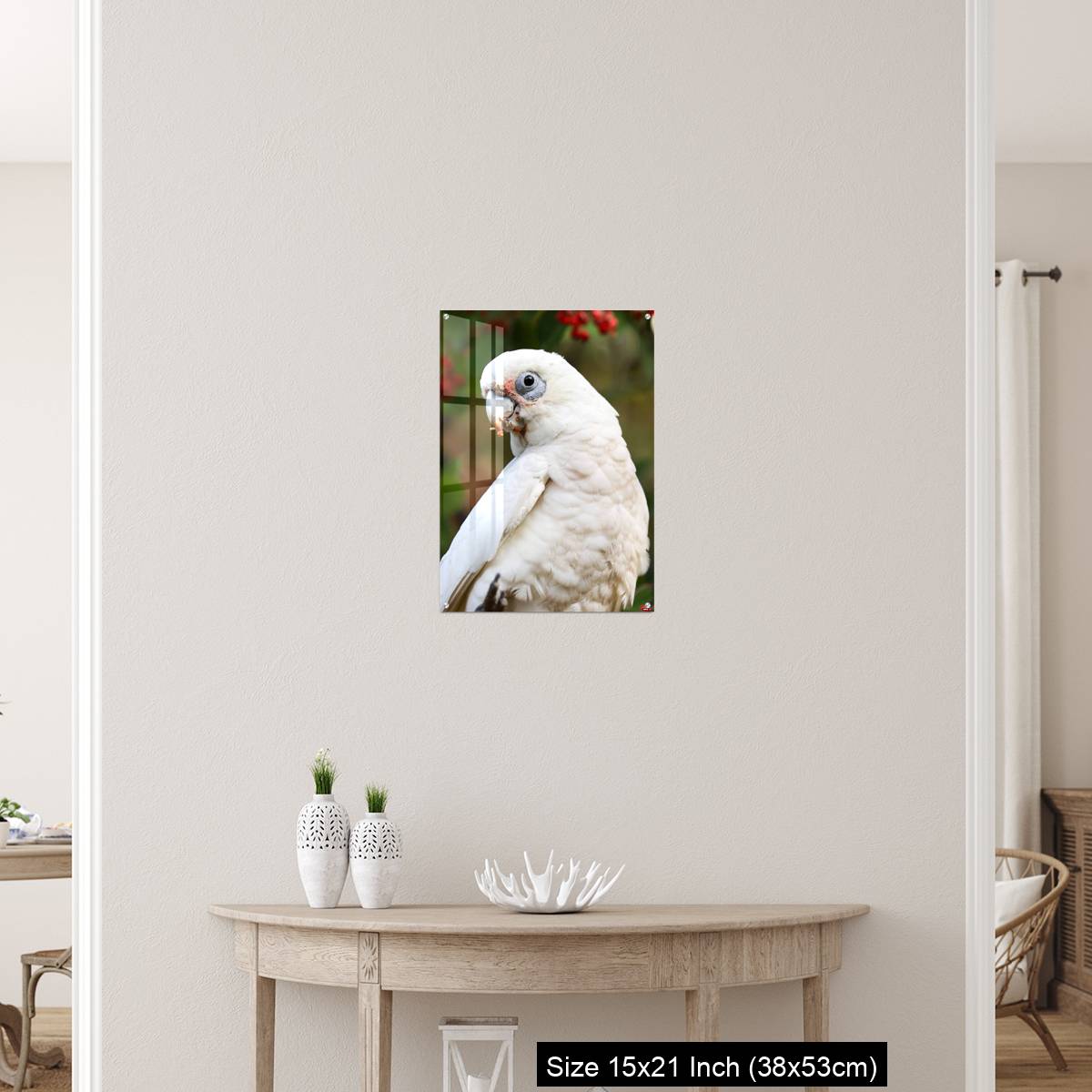 OMGs Acrylic Wall Decor – Close up of a Corella Feeding in a Tree - Image 19
