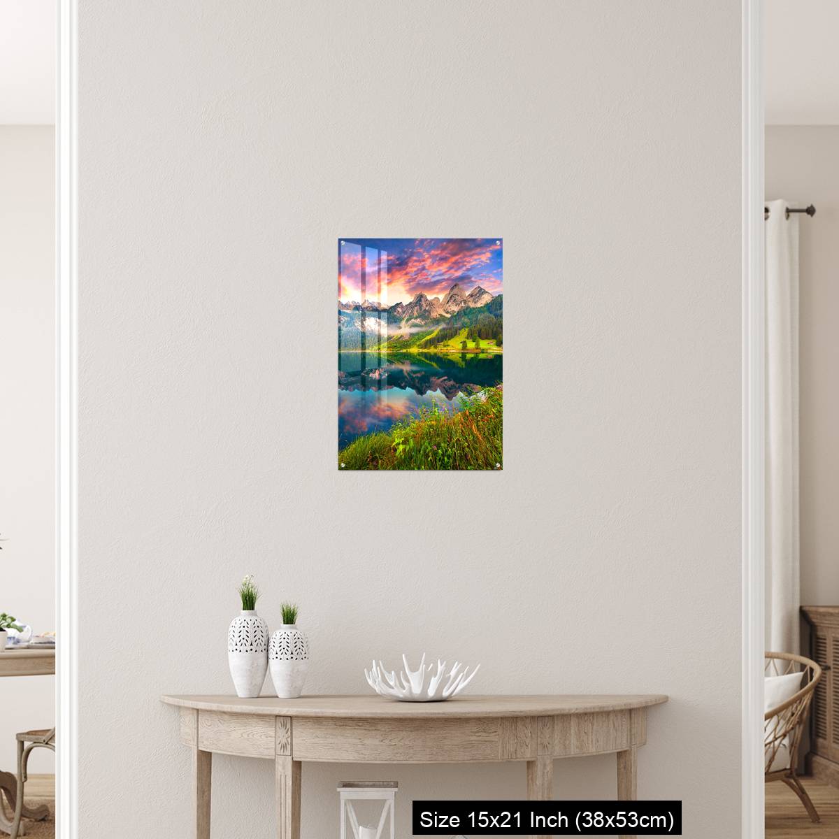 OMGs Acrylic Wall Decor – Colorful summer sunrise on the Vorderer Gosausee lake - Image 19