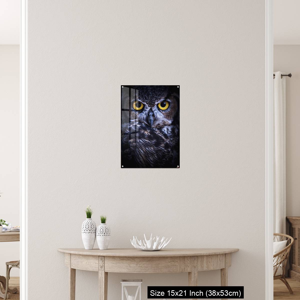 OMGs Acrylic Wall Decor – Intense Eye Contact from a Great-Horned Owl - Image 19
