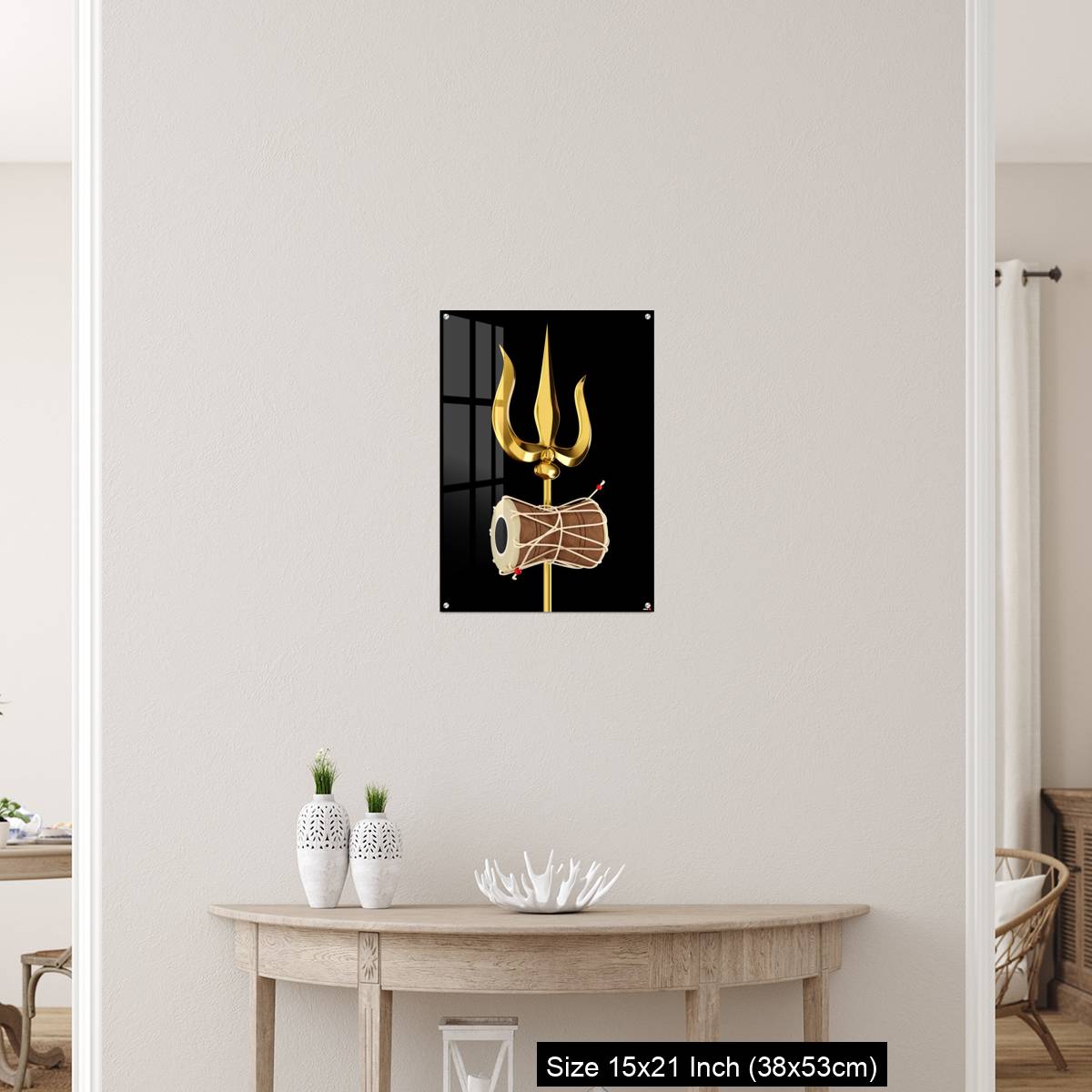 OMGs Acrylic Wall Decor – Shiva's Trishul and Damru - Image 19