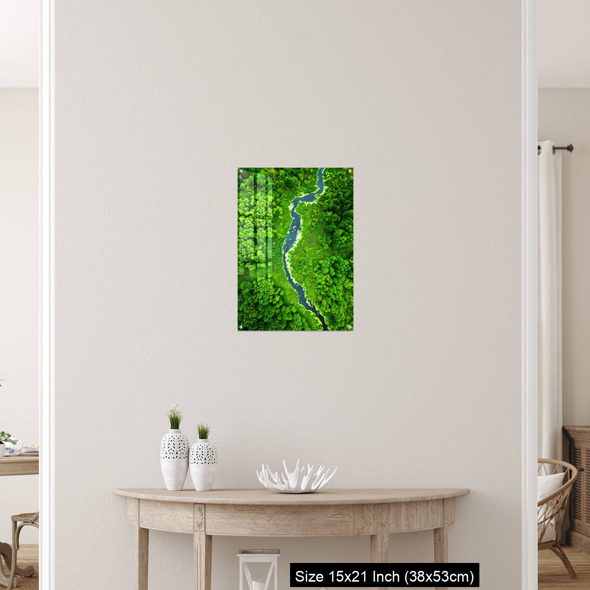 OMGs Acrylic Wall Decor – Top view of green algae on river in spring, Poland - Image 19