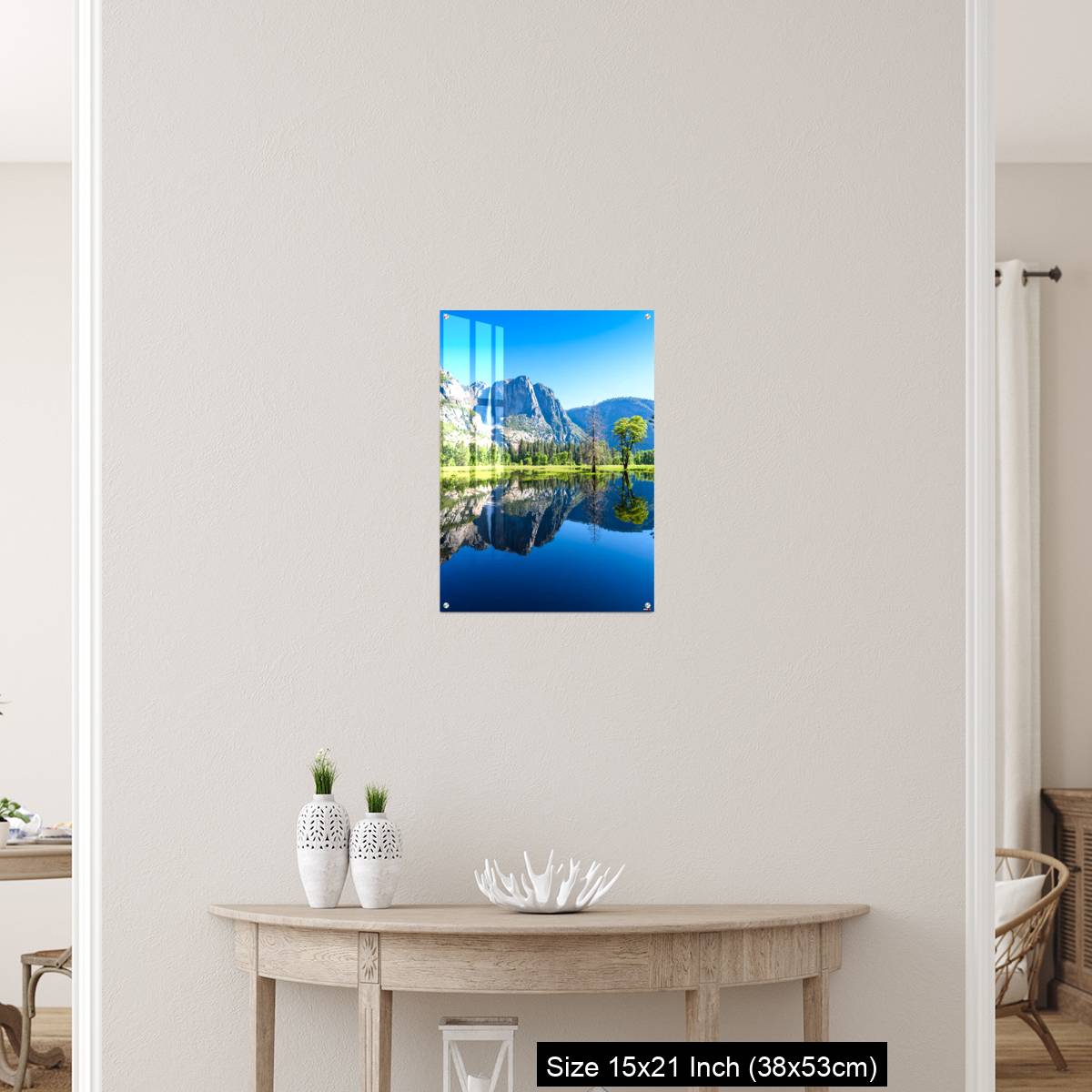 OMGs Acrylic Wall Decor – Reflection in Merced River of Yosemite waterfalls and beautiful mountain California, USA - Image 19