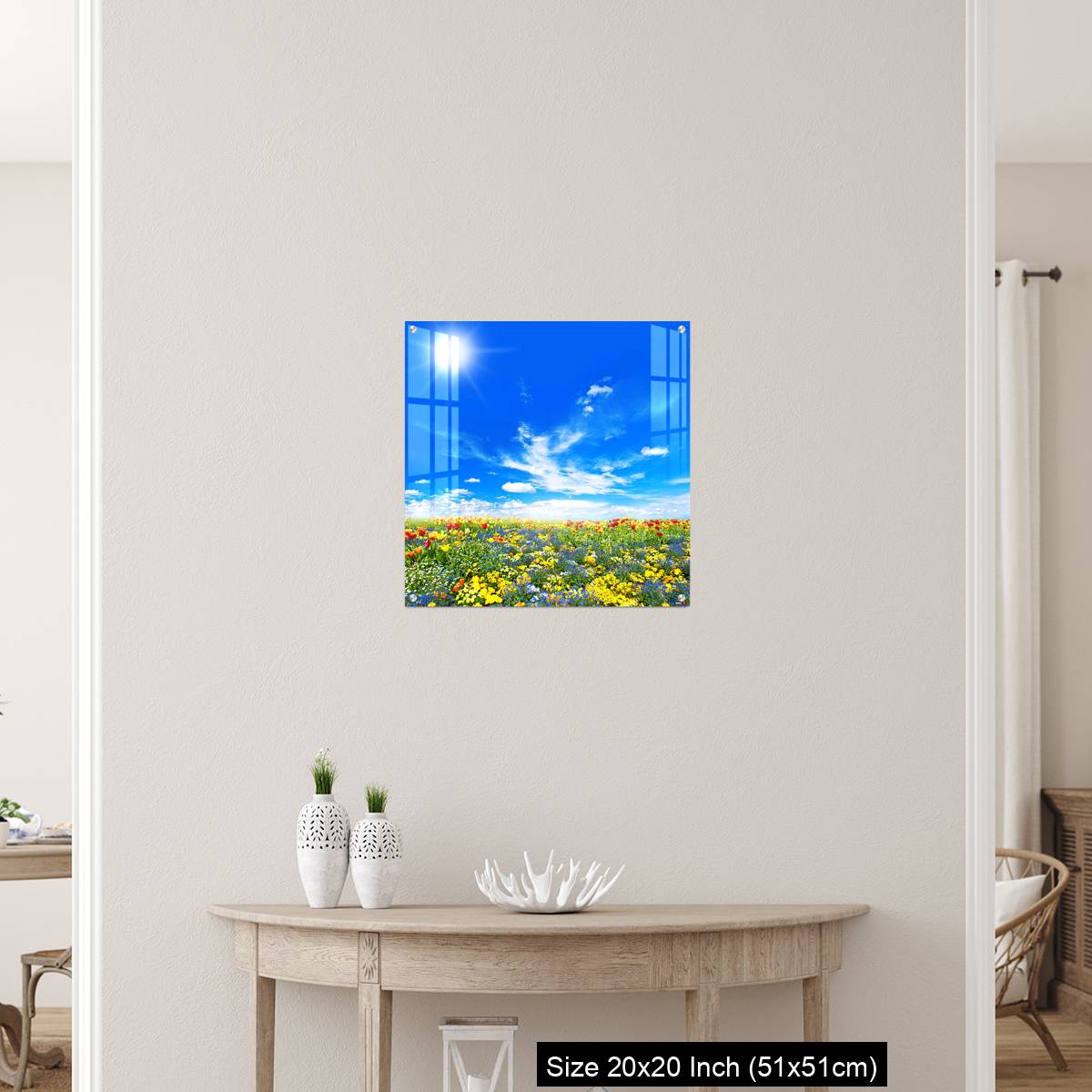 OMGs Acrylic Wall Decor – Meadow with colorful spring flowers. Tulips - Image 19