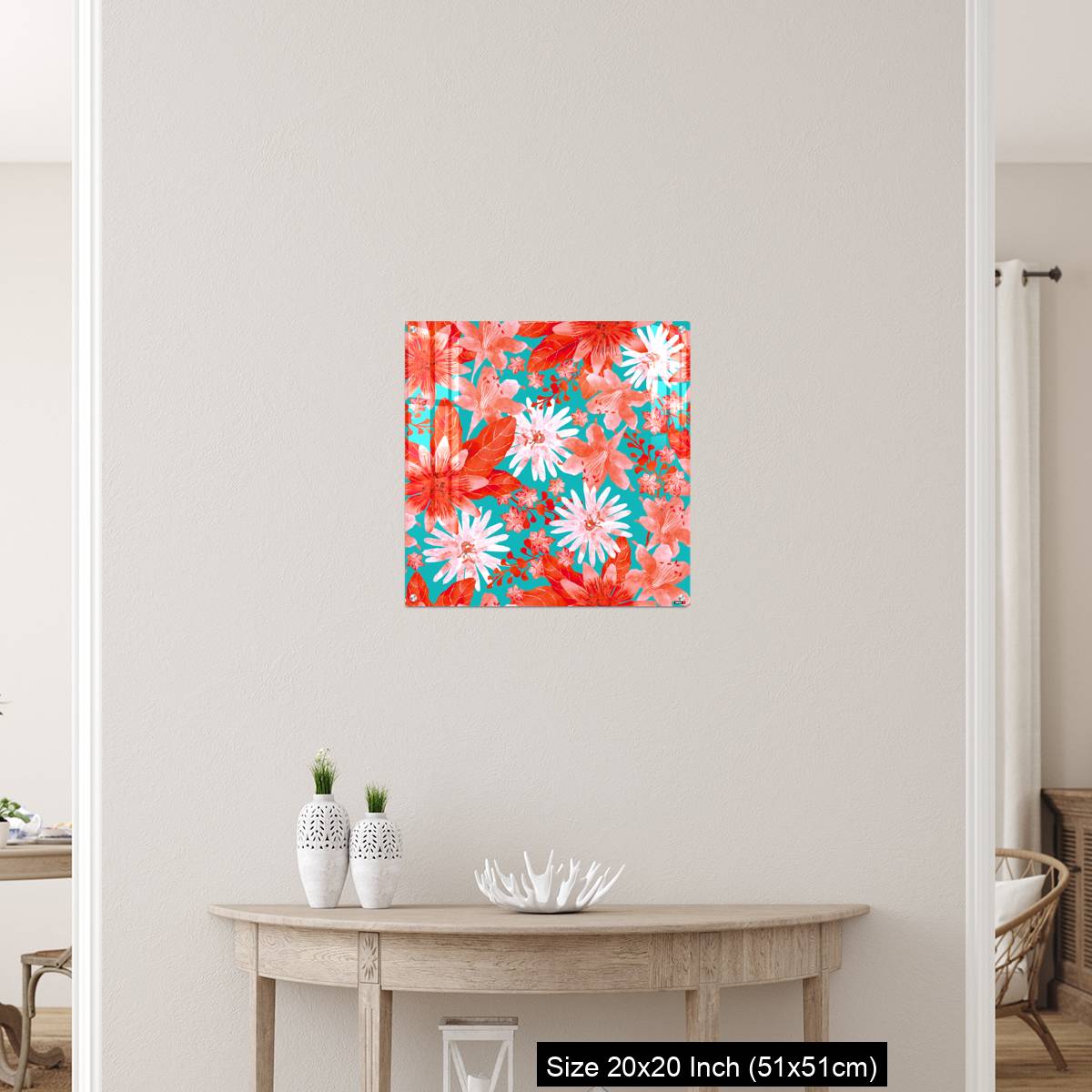 OMGs Acrylic Wall Decor – Seamless pattern with Assorted Red Flowers - Image 19