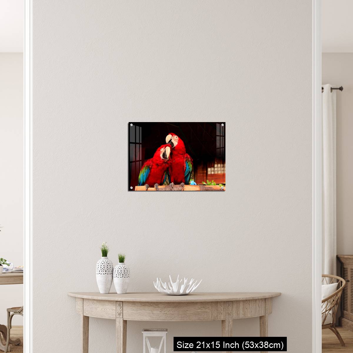 OMGs Acrylic Wall Decor – A  Macaw Bird Teasing His Friend’s Head - Image 19