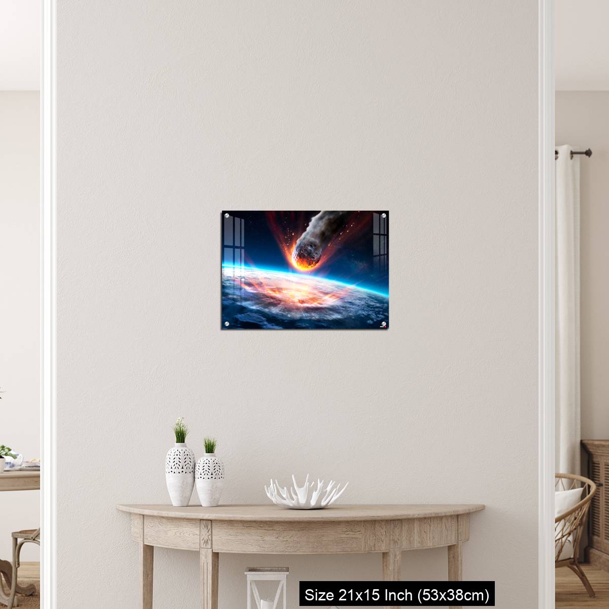 OMGs Acrylic Wall Decor – Asteroid Impact On Earth - Meteor In Collision With Planet - Image 19
