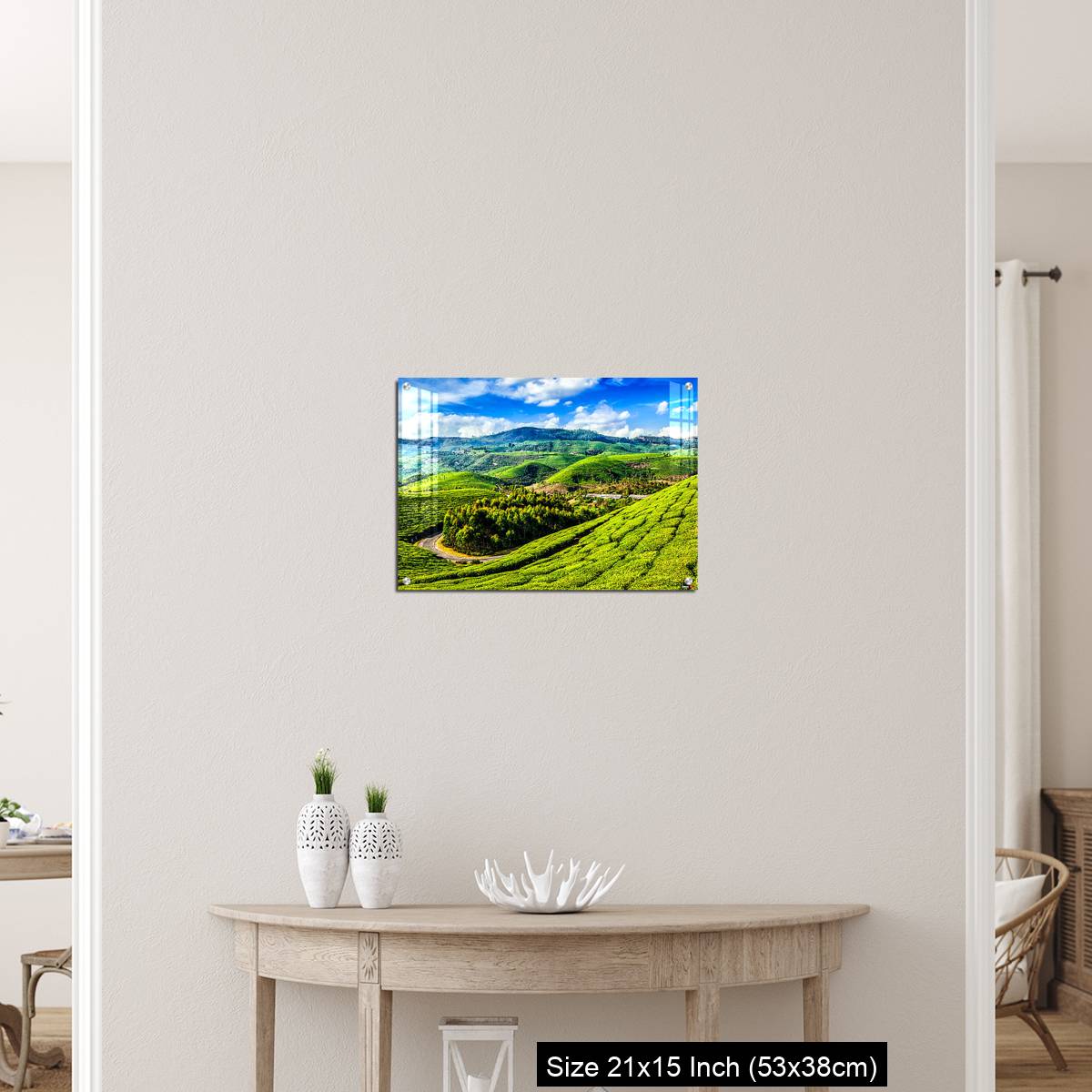 OMGs Acrylic Wall Decor – Green tea plantations in Munnar, Kerala, India - Image 19