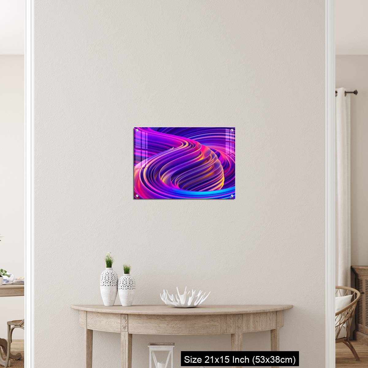 OMGs Acrylic Wall Decor – Liquid shapes abstract holographic 3D wavy background - Image 19